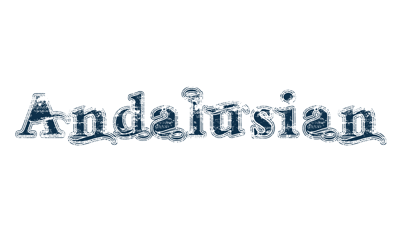 Andalusian, eroded font preview