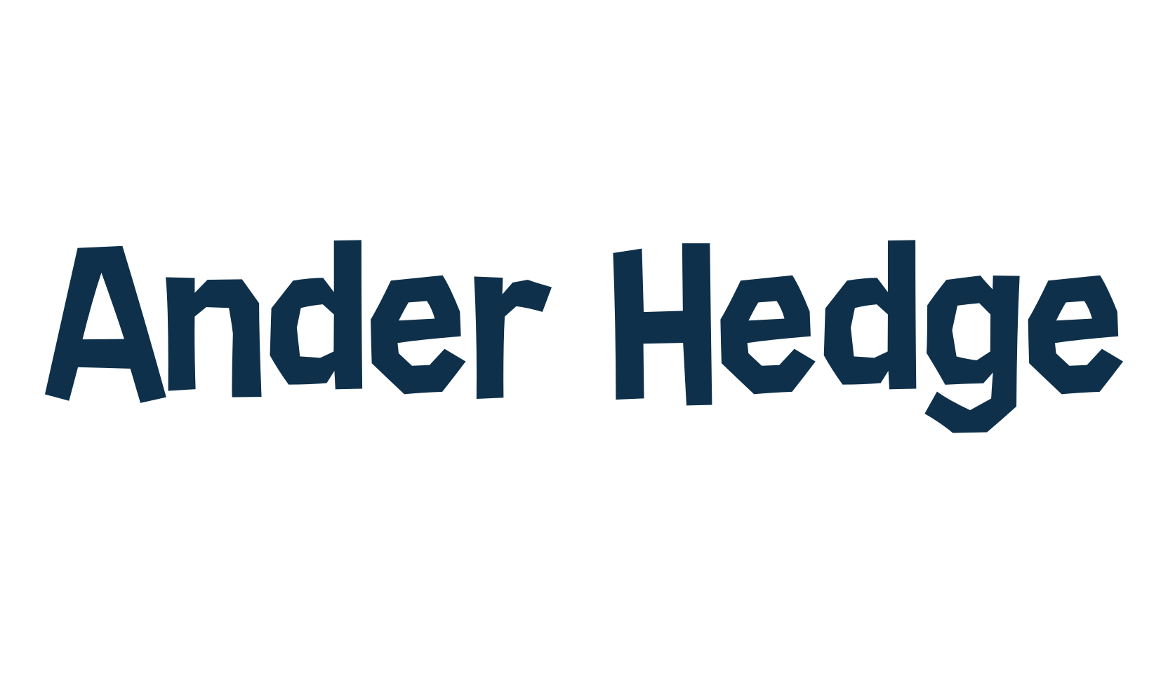 Ander Hedge, fancy cartoon decorative font preview