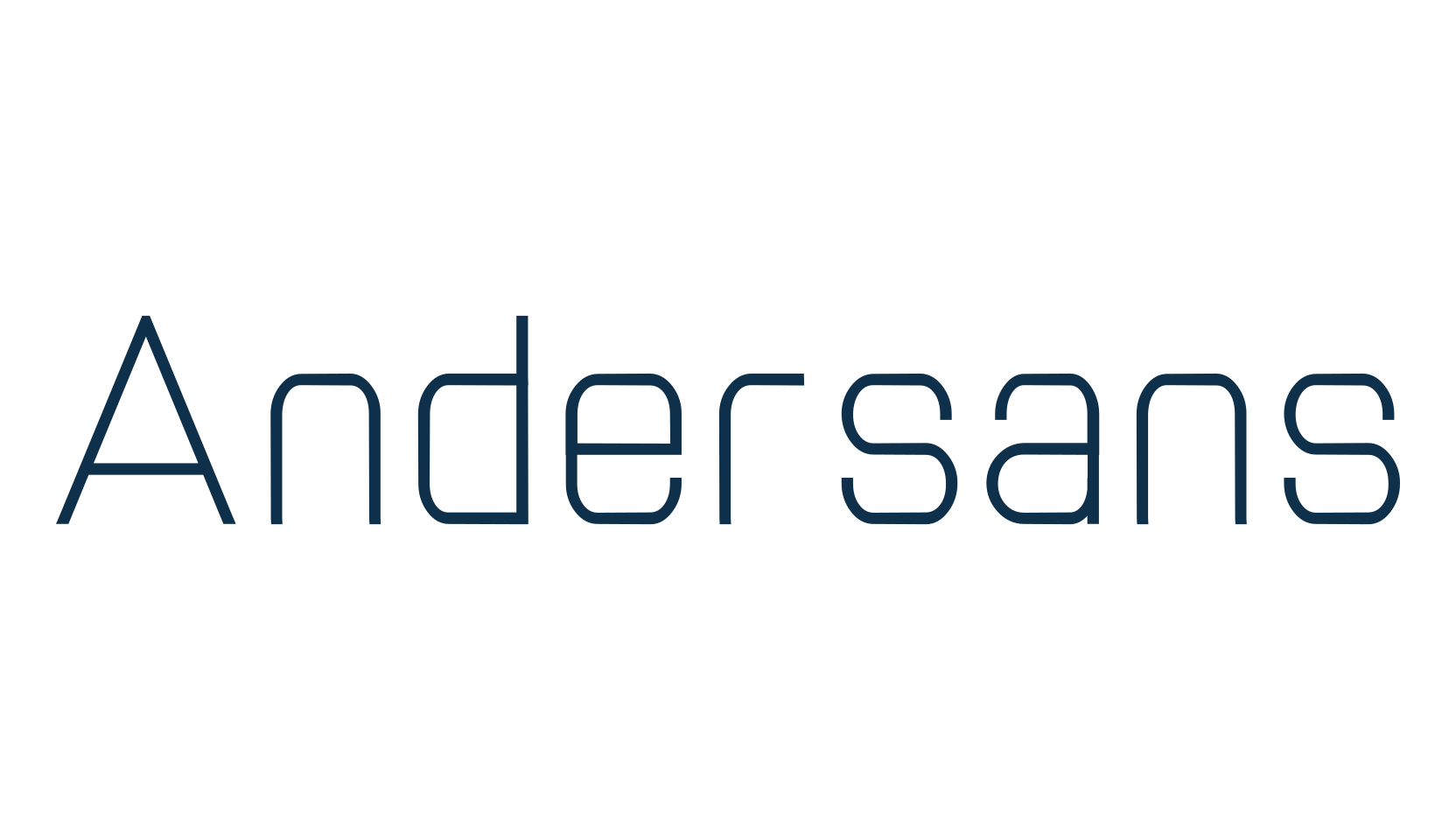 Andersans, basic sans serif font preview