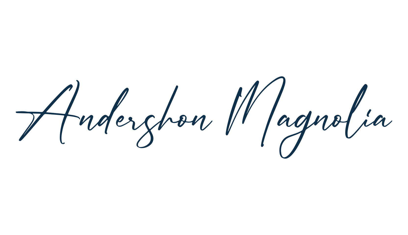 Andershon Magnolia, script handwritten fancy decorative calligraphy font preview