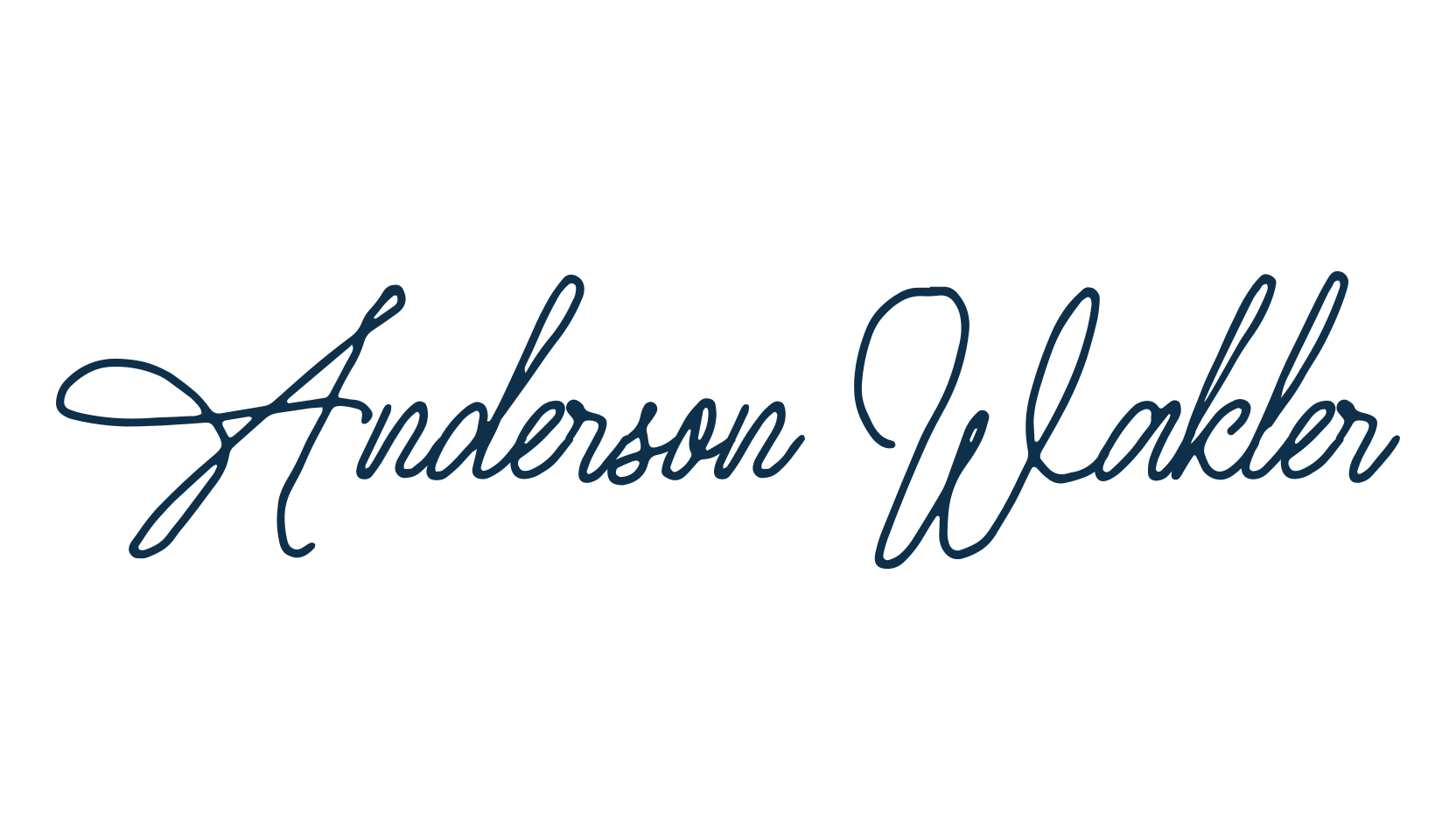 Anderson Wakler, script handwritten fancy decorative calligraphy font preview