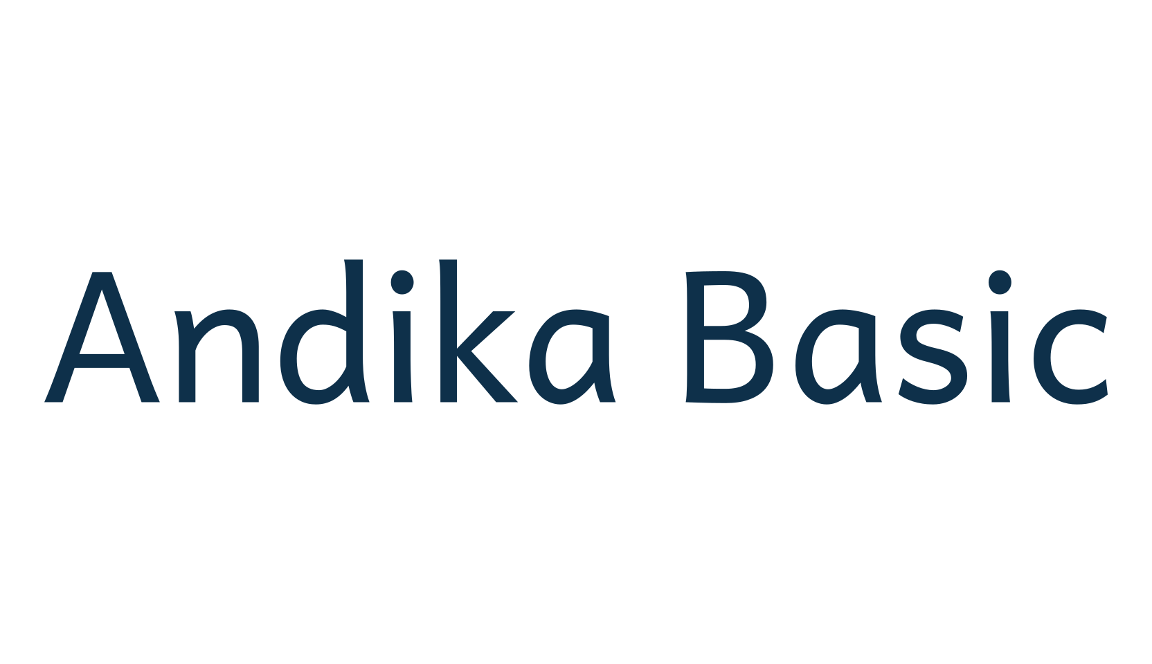 Andika Basic, basic sans serif font preview