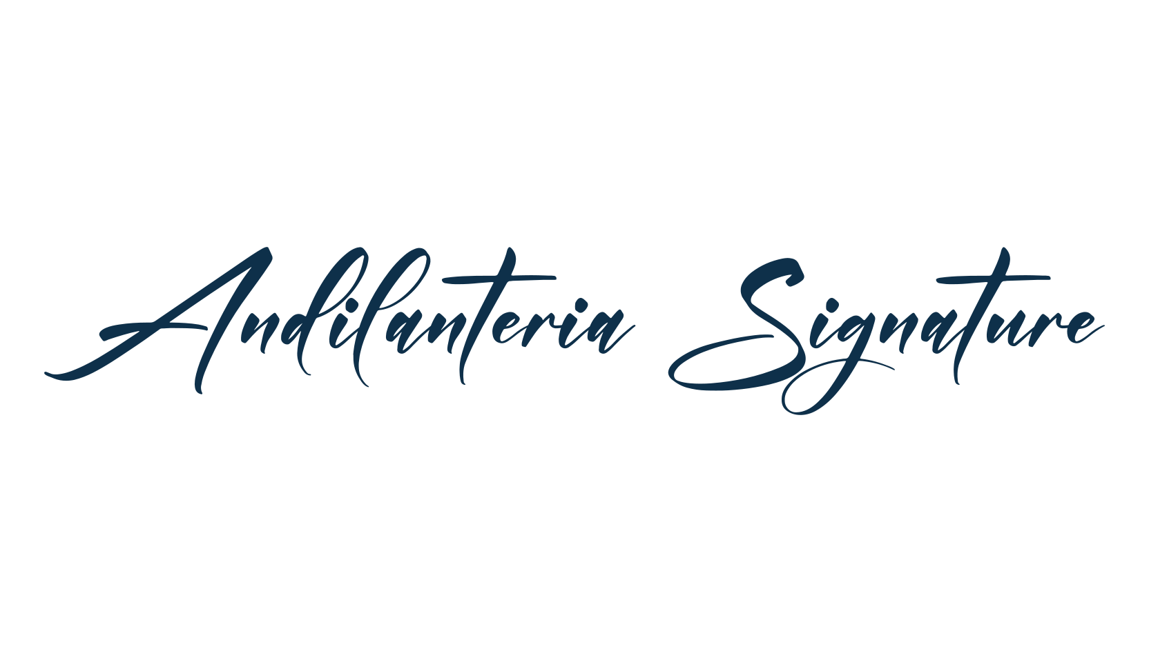 Andilanteria Signature, handwriting font preview