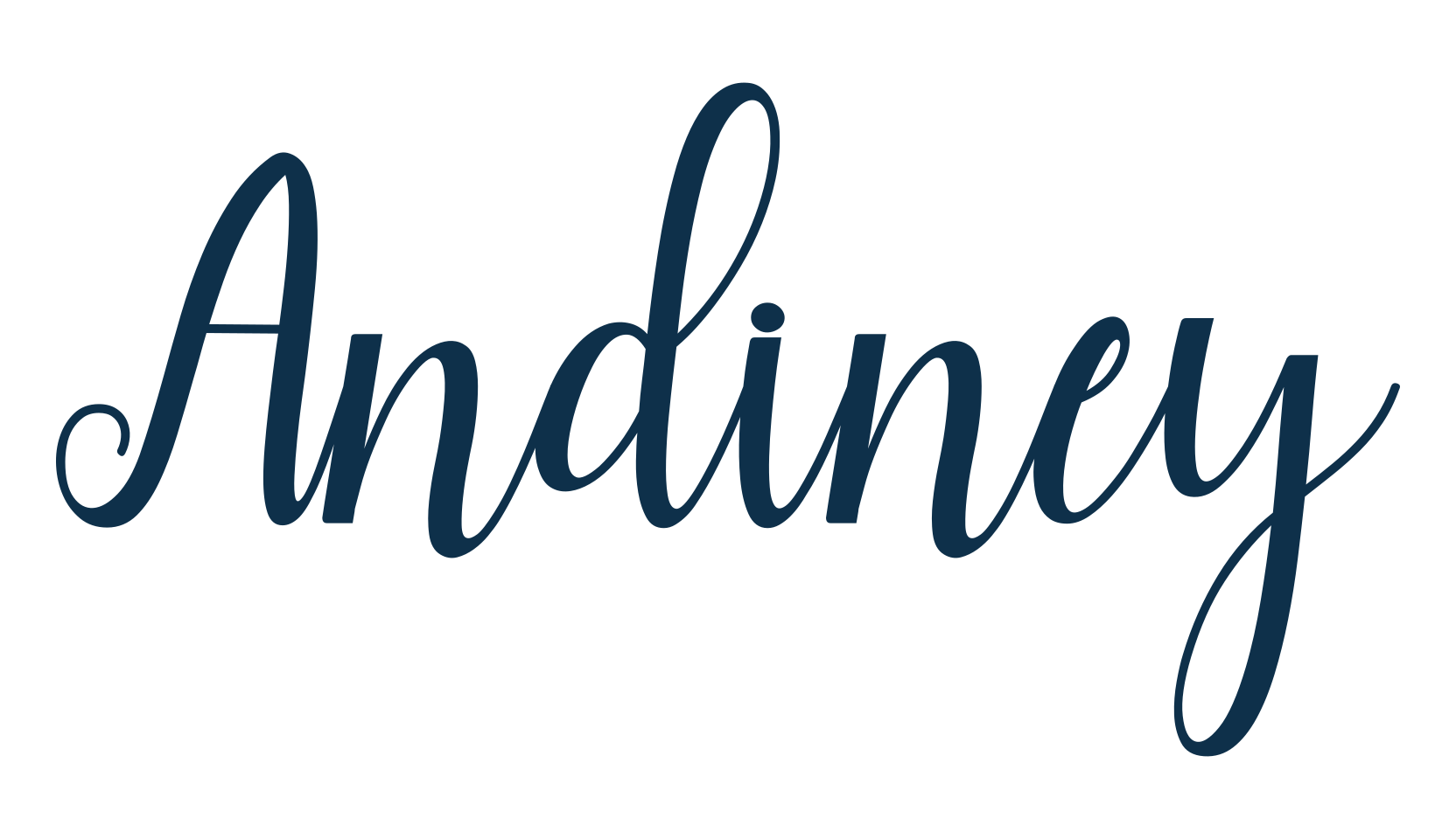 Andiney, calligraphy font preview