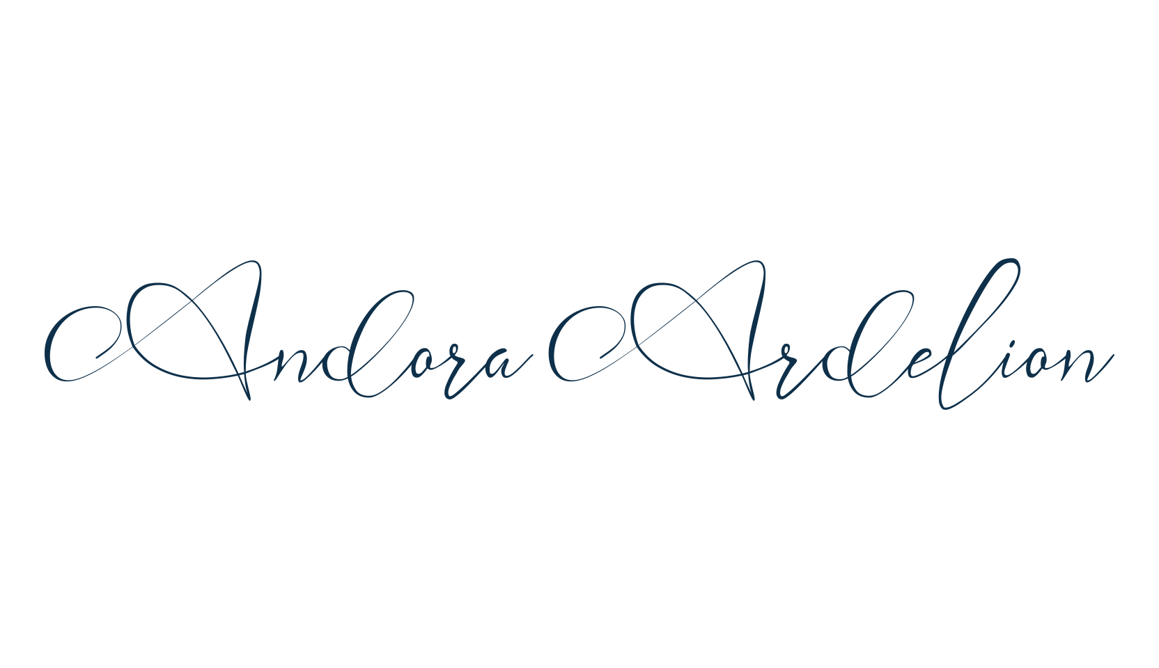 Andora Ardelion, script calligraphy fancy decorative font preview
