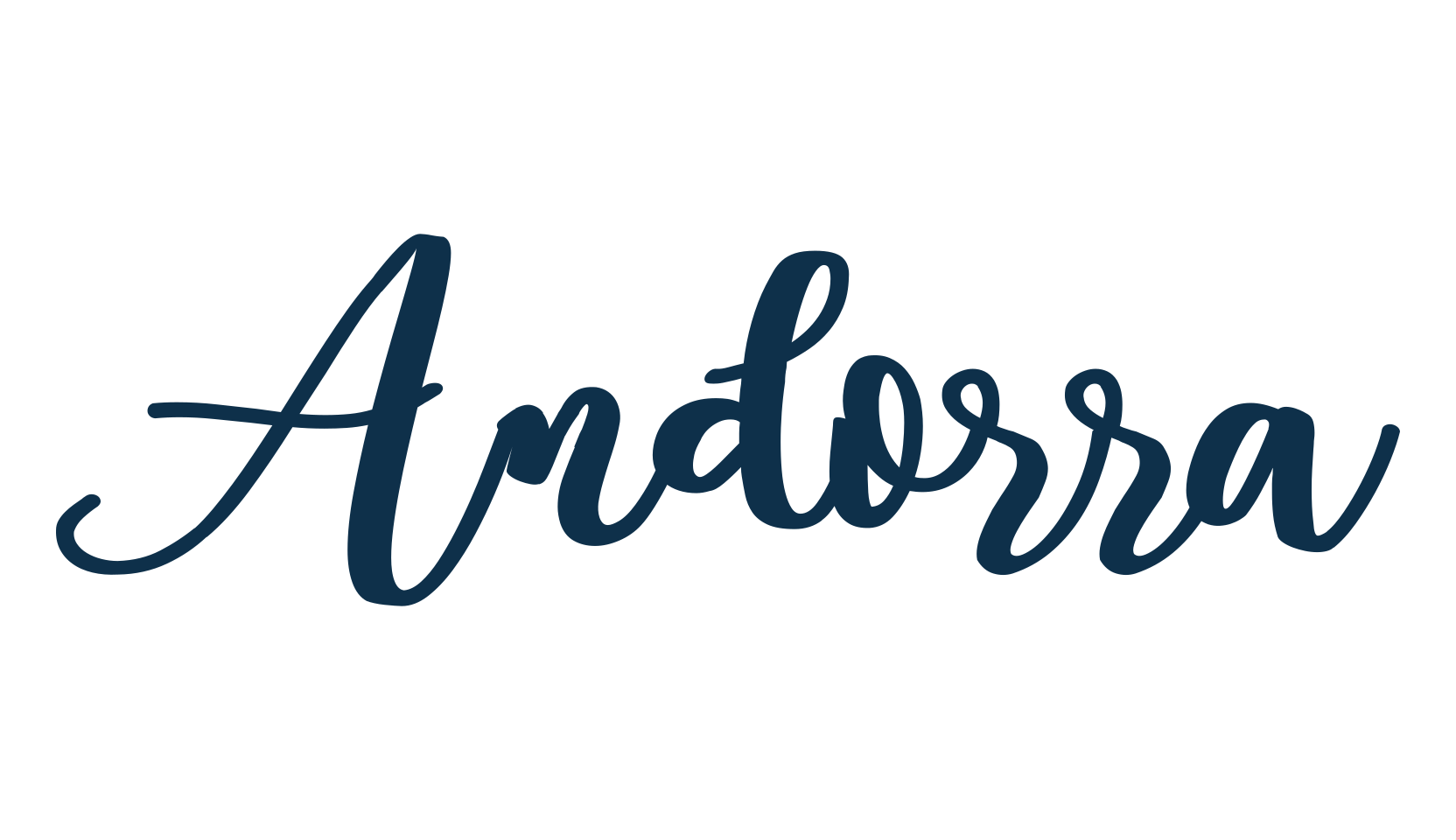 Andorra, script calligraphy fancy decorative font preview
