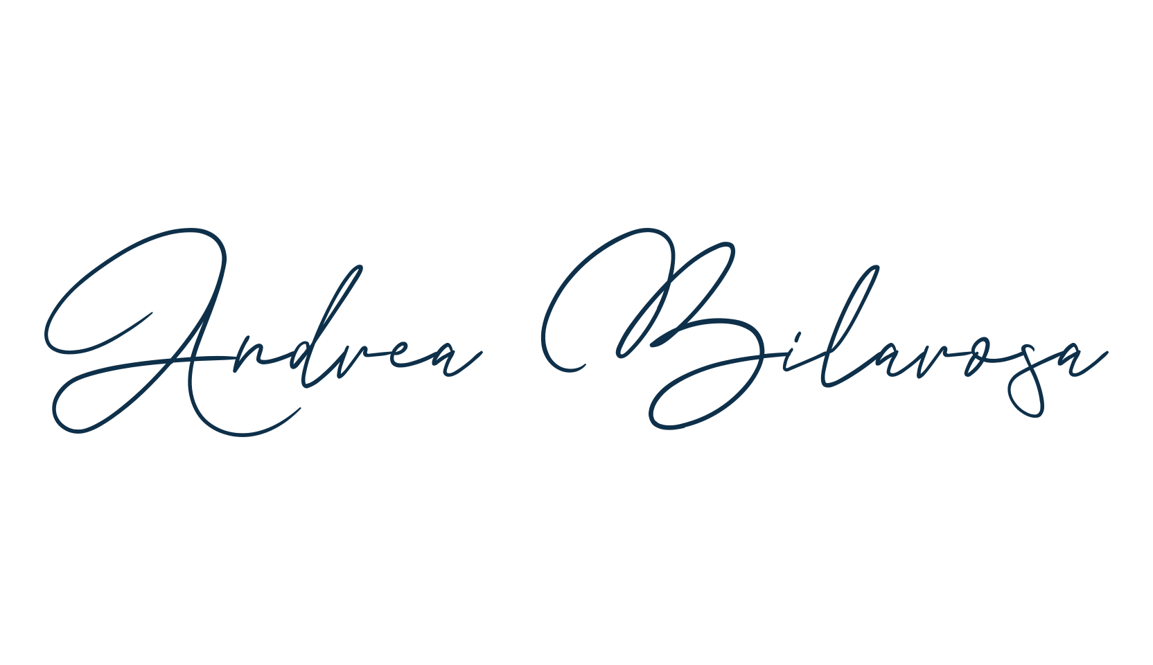 Andrea Bilarosa, calligraphy font preview