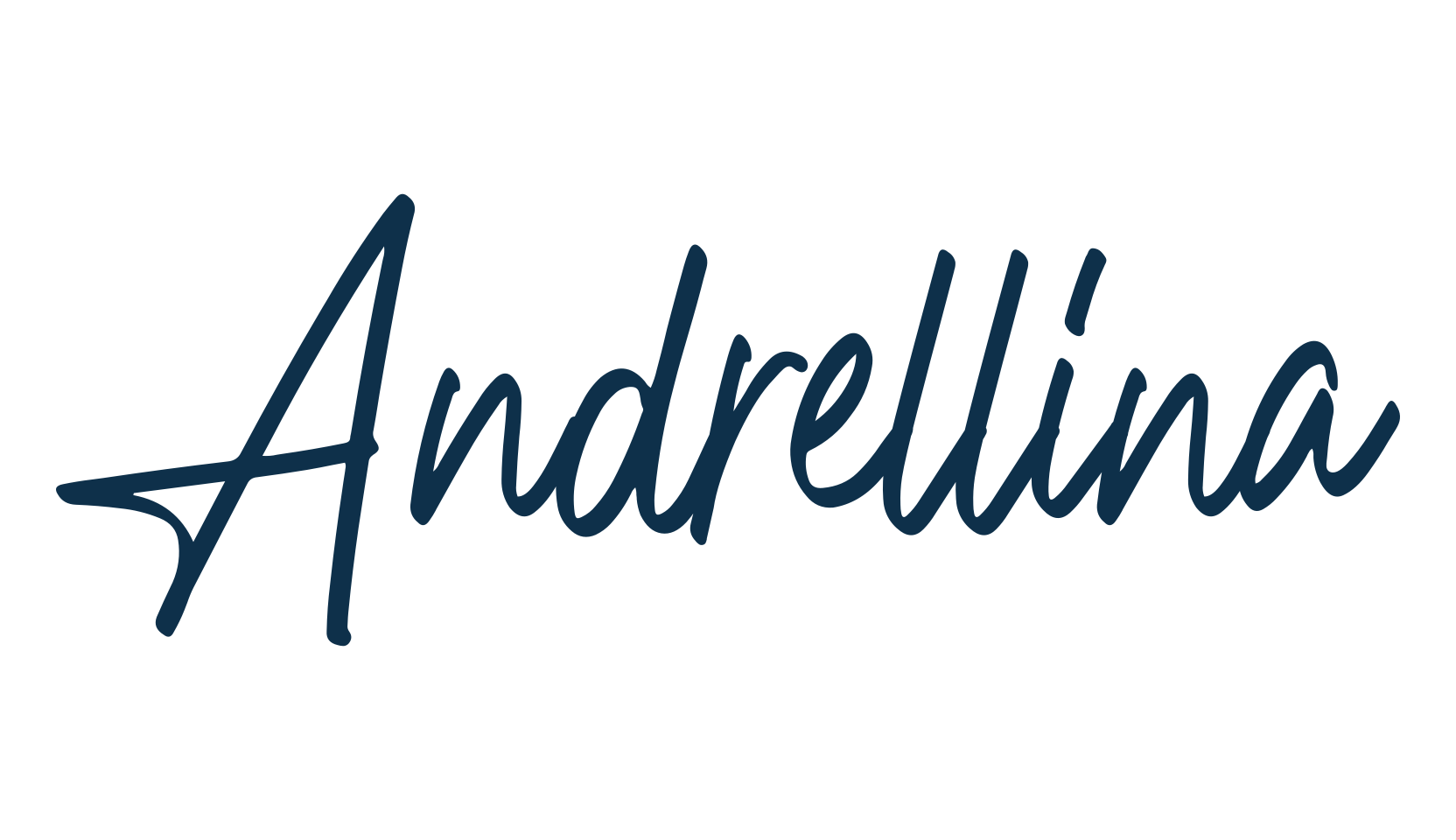 Andrellina, handwriting font preview
