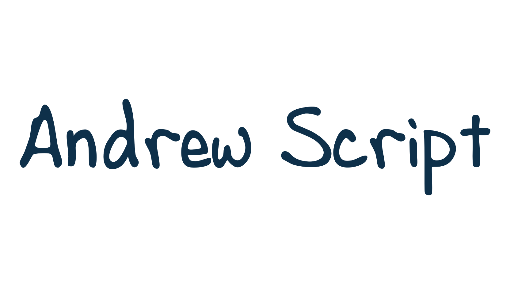 Andrew Script, handwriting font preview