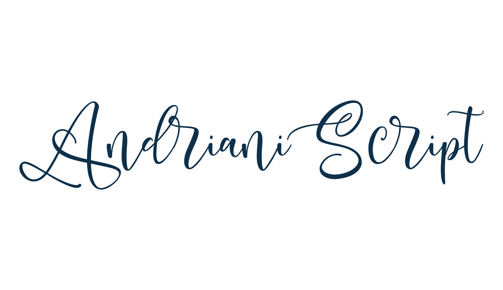 Andriani Script, script calligraphy fancy decorative font preview