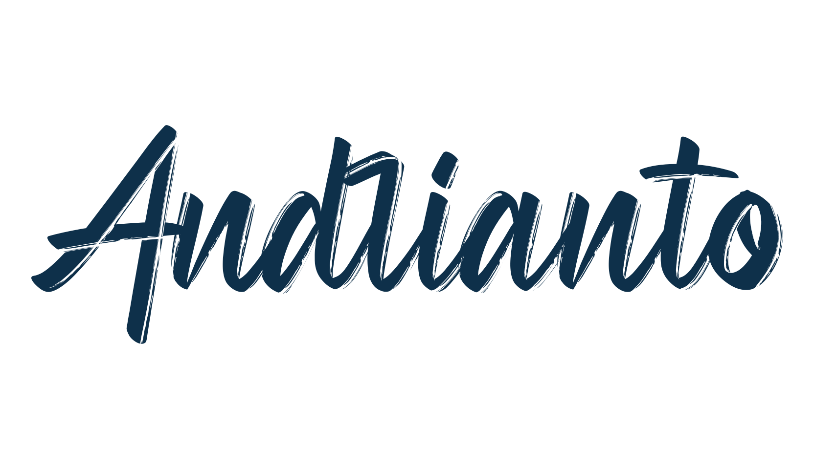 Andrianto, brush font preview