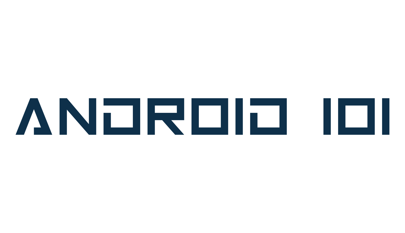 Android 101, techno square sci-fi font preview