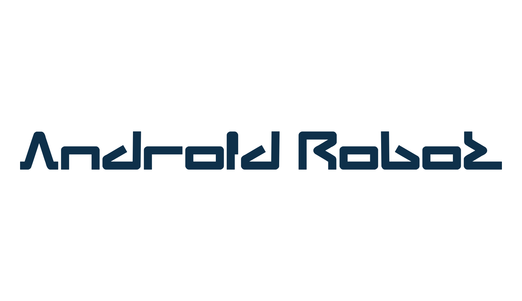Android Robot, sci-fi font preview