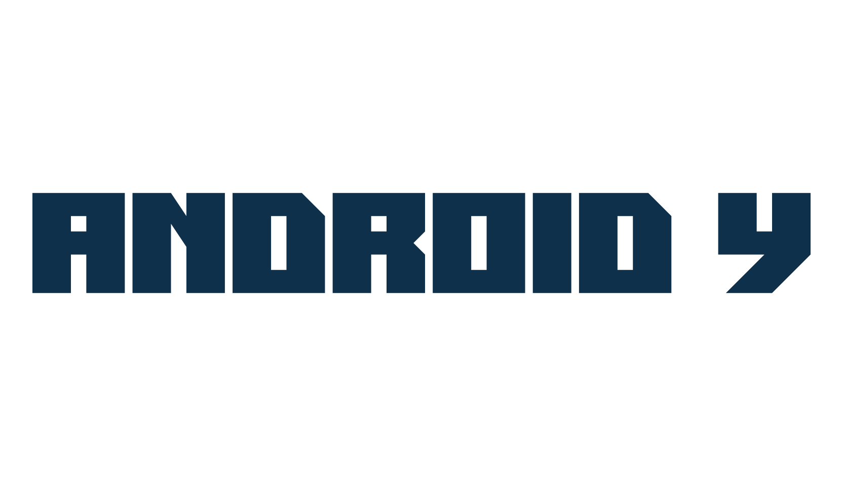 Android y, techno square sci-fi font preview