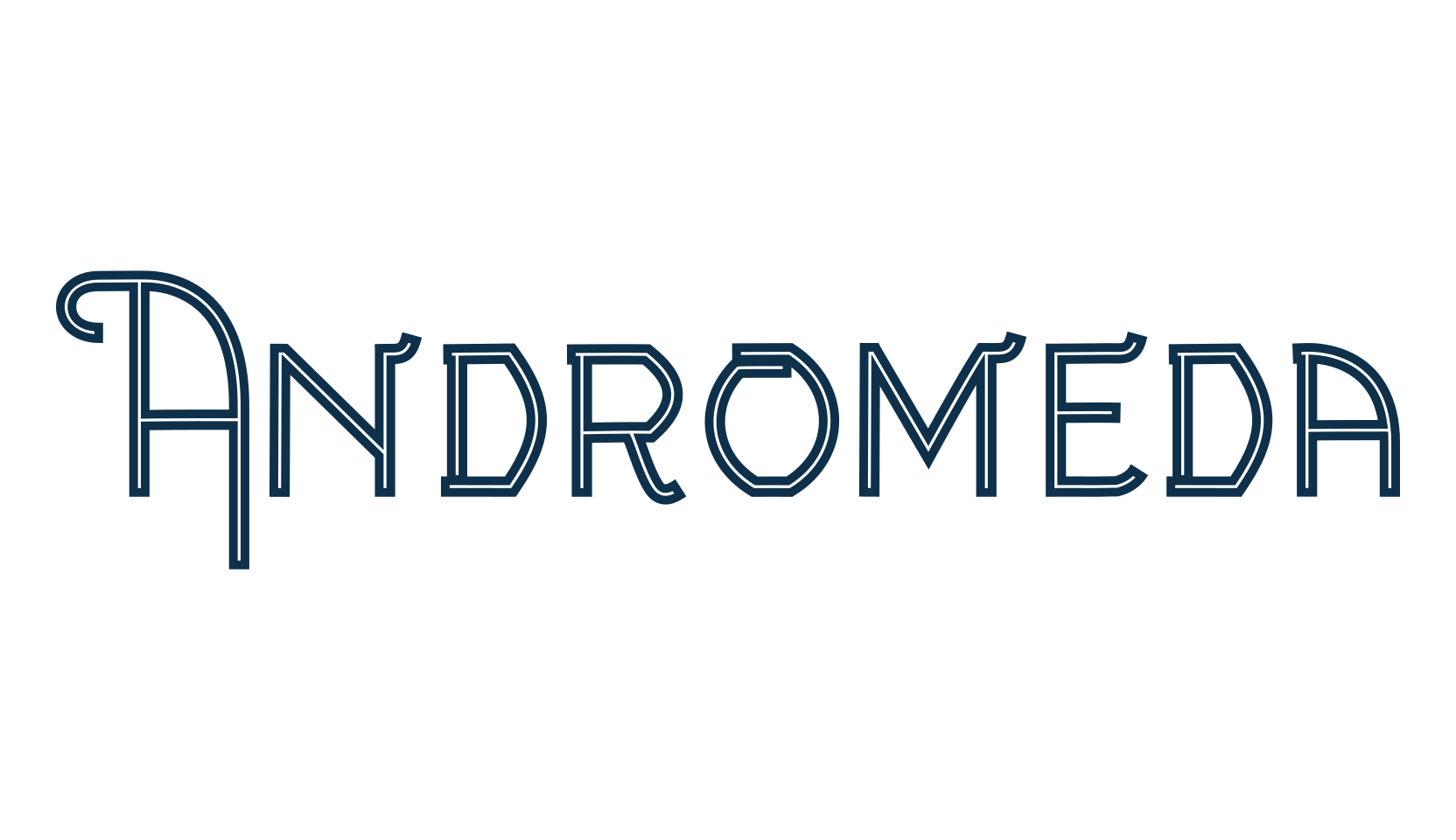 Andromeda (andromeda), fancy various techno sci-fi font preview