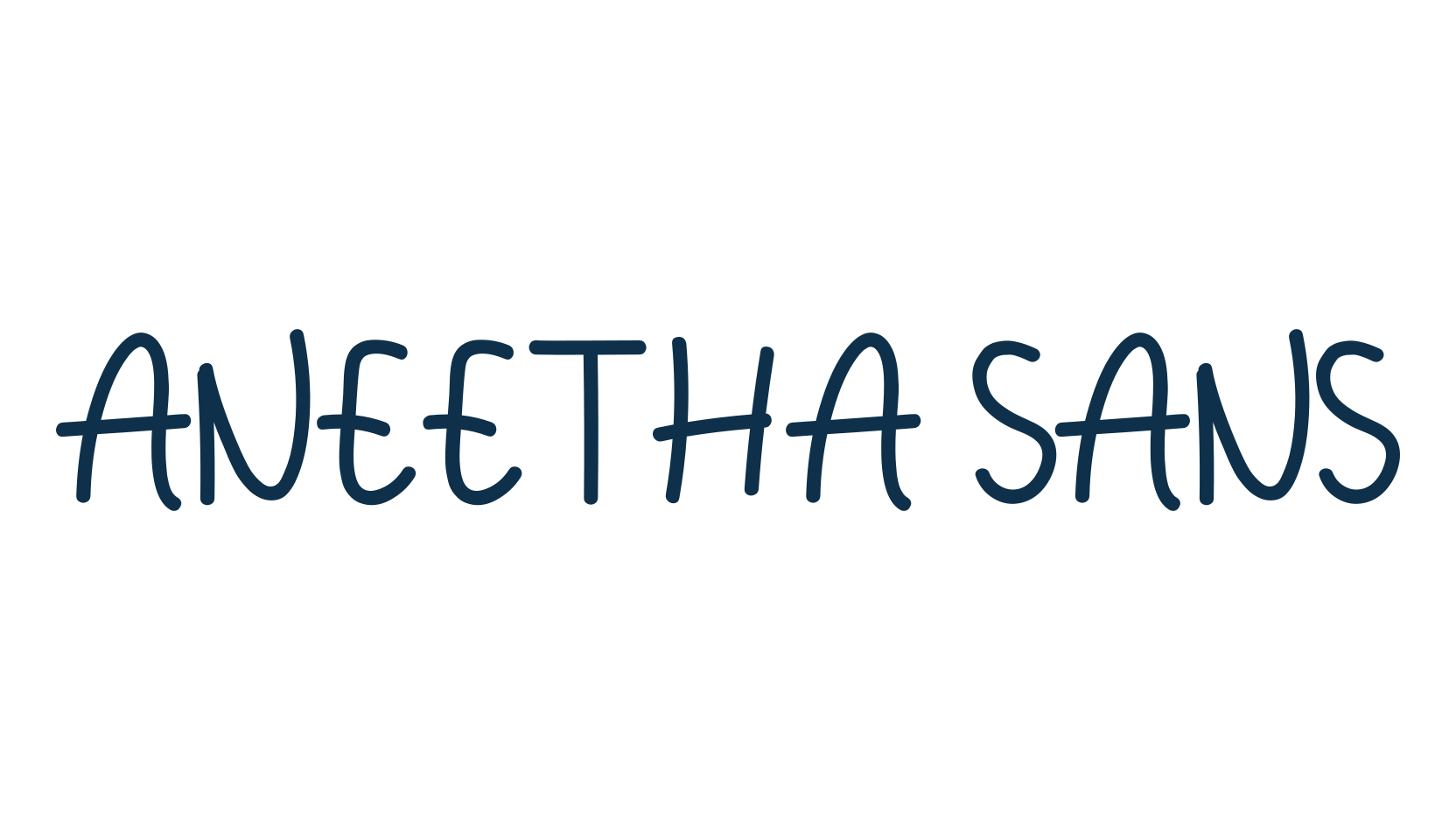 Aneetha Sans, handwriting font preview