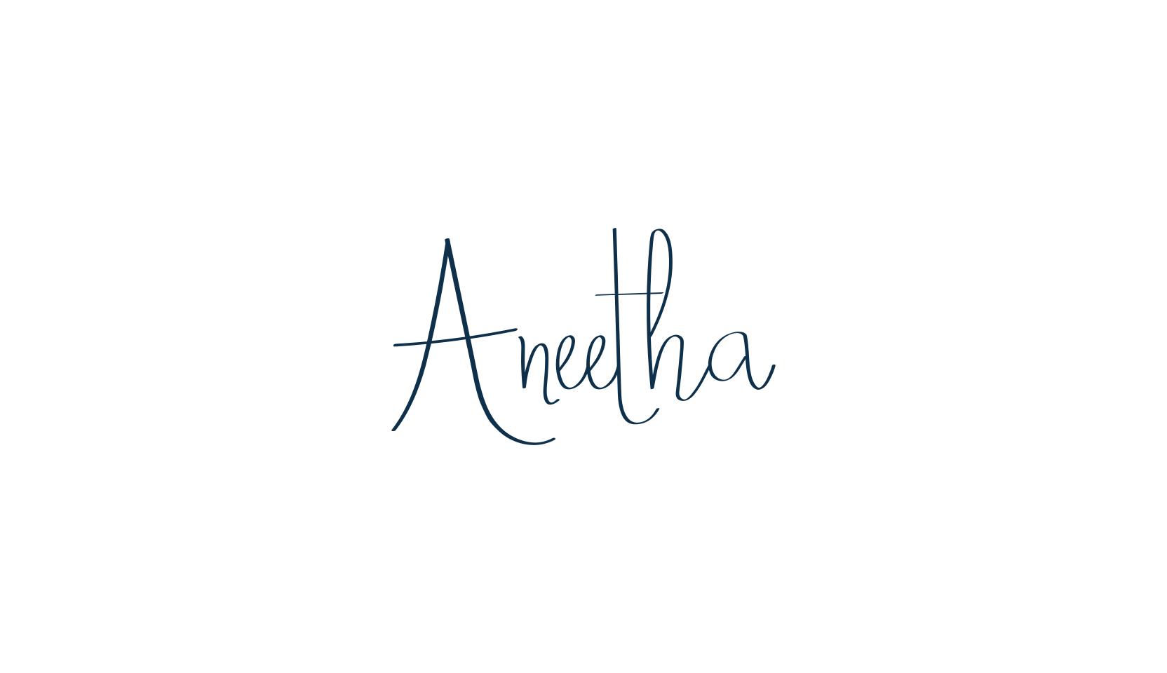 Aneetha, script handwritten fancy decorative calligraphy font preview