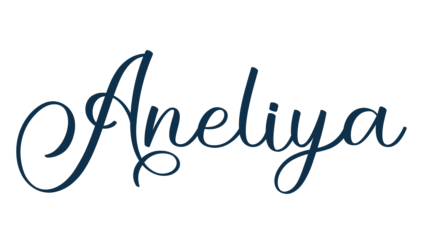 Aneliya, script calligraphy fancy decorative font preview