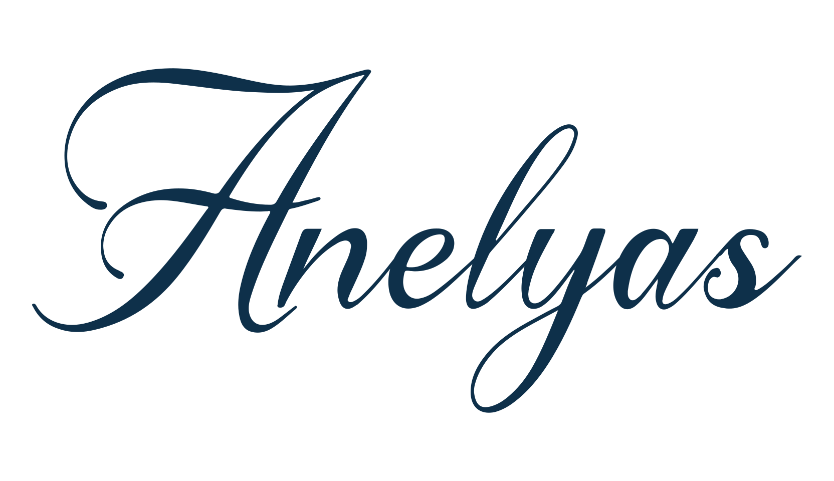 Anelyas, calligraphy font preview