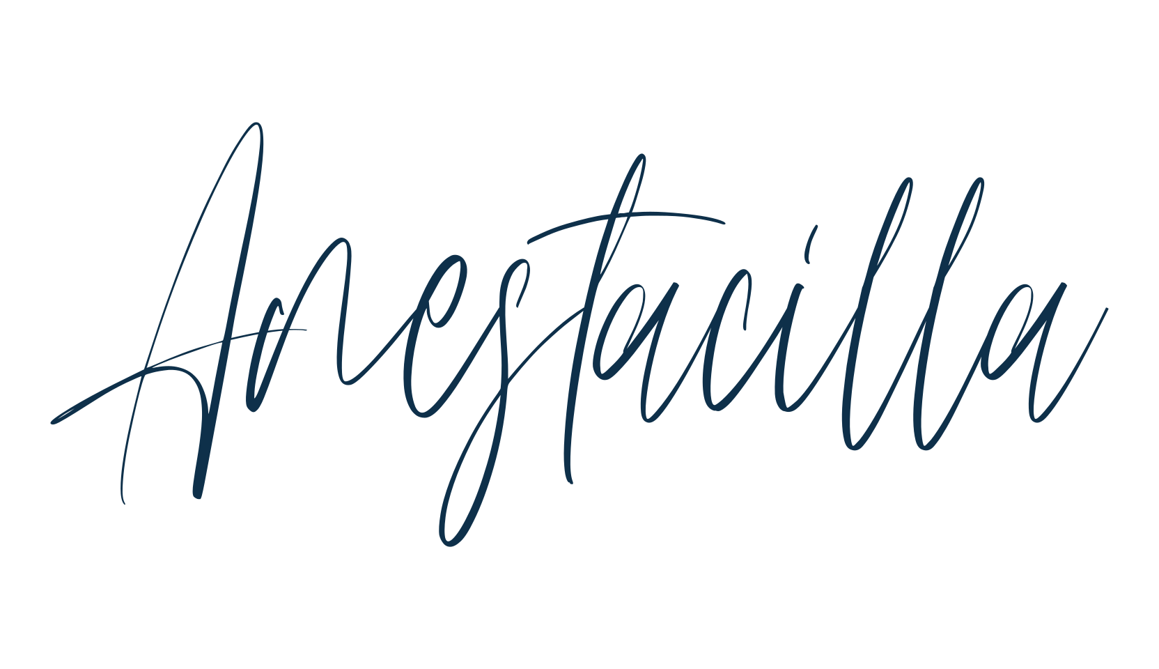Anestacilla, handwriting font preview
