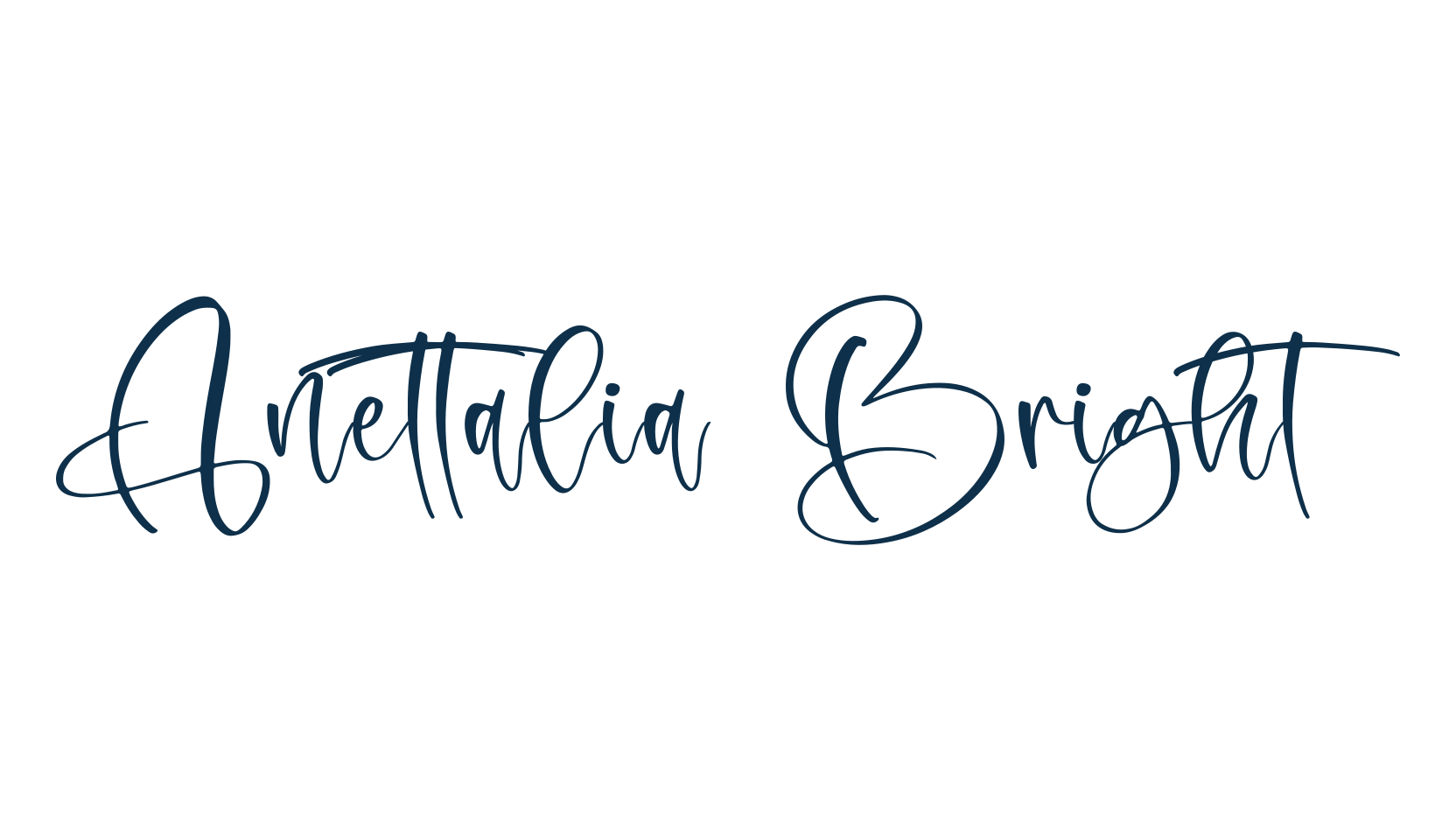 Anettalia Bright, handwriting font preview