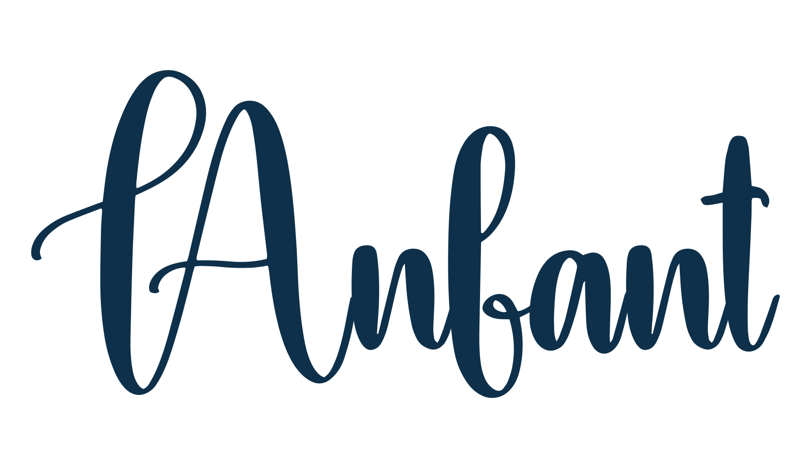 Anfant, script handwritten fancy decorative calligraphy font preview