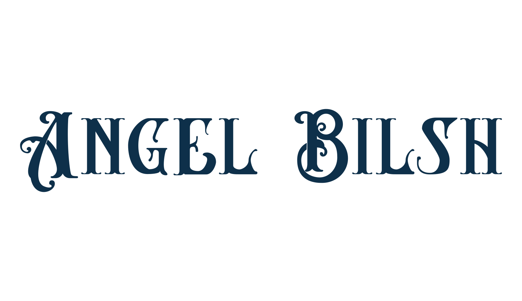 Angel Bilsh, fancy retro decorative font preview