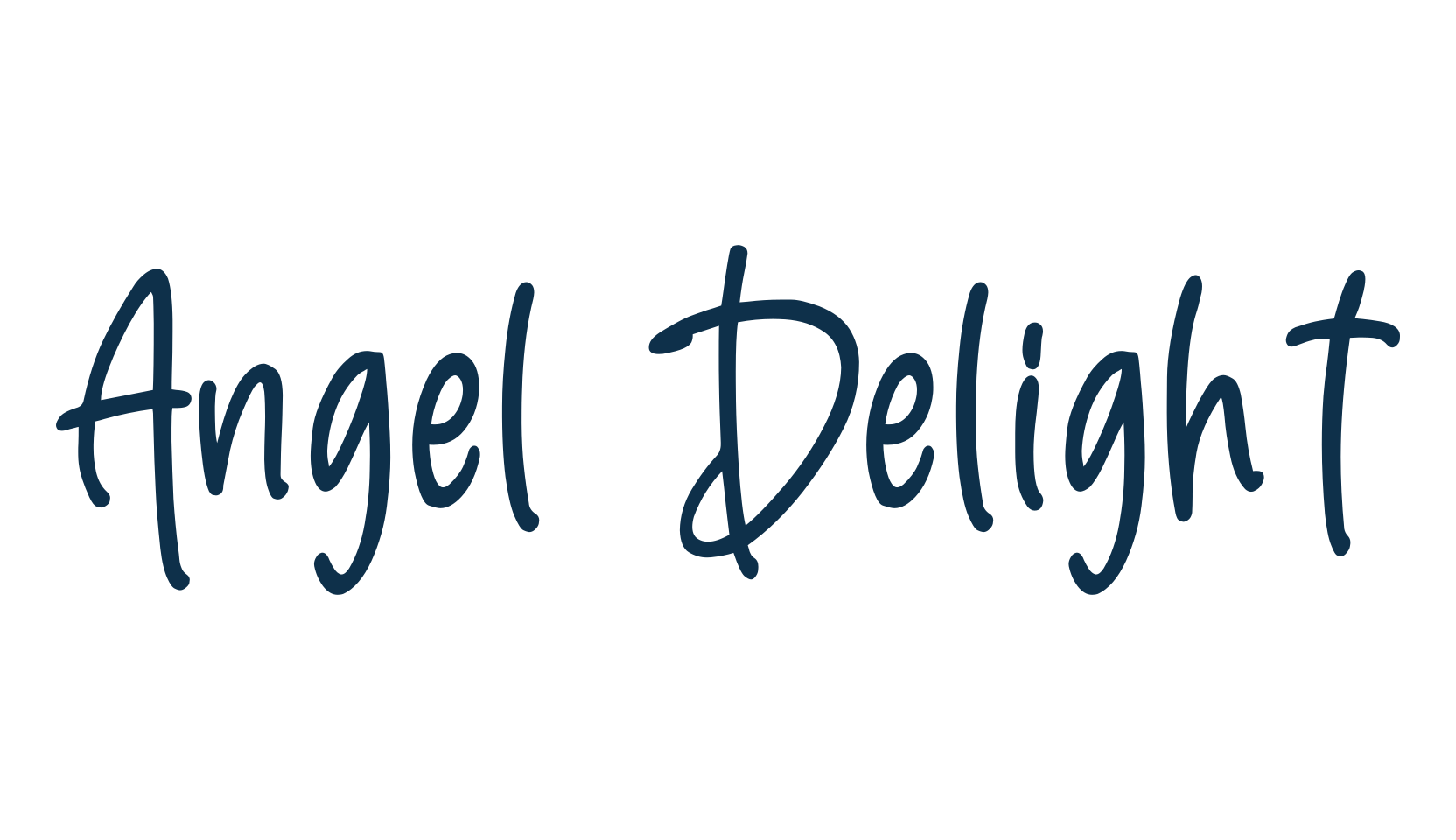 Angel Delight, handwriting font preview