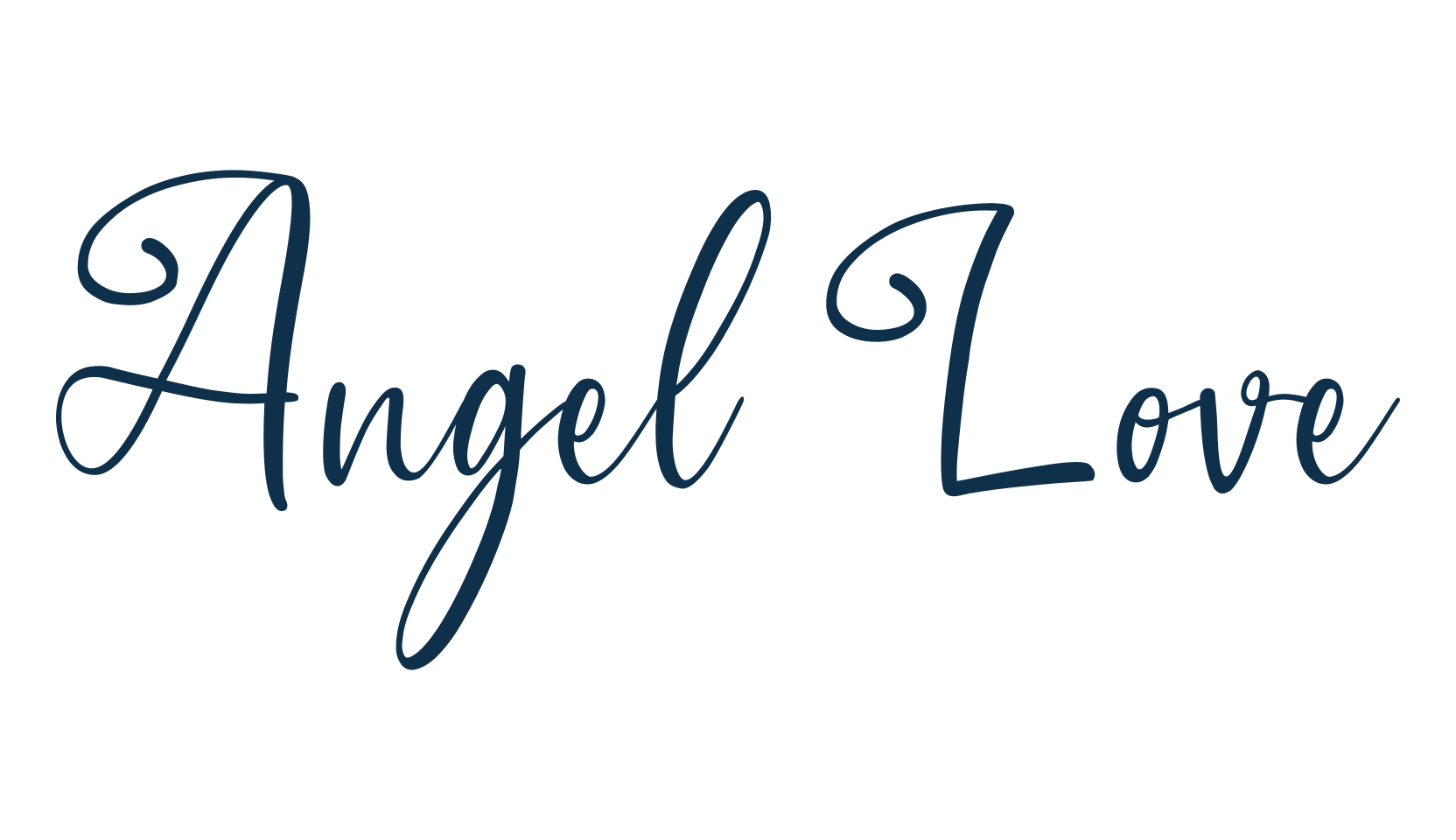 Angel Love, calligraphy font preview
