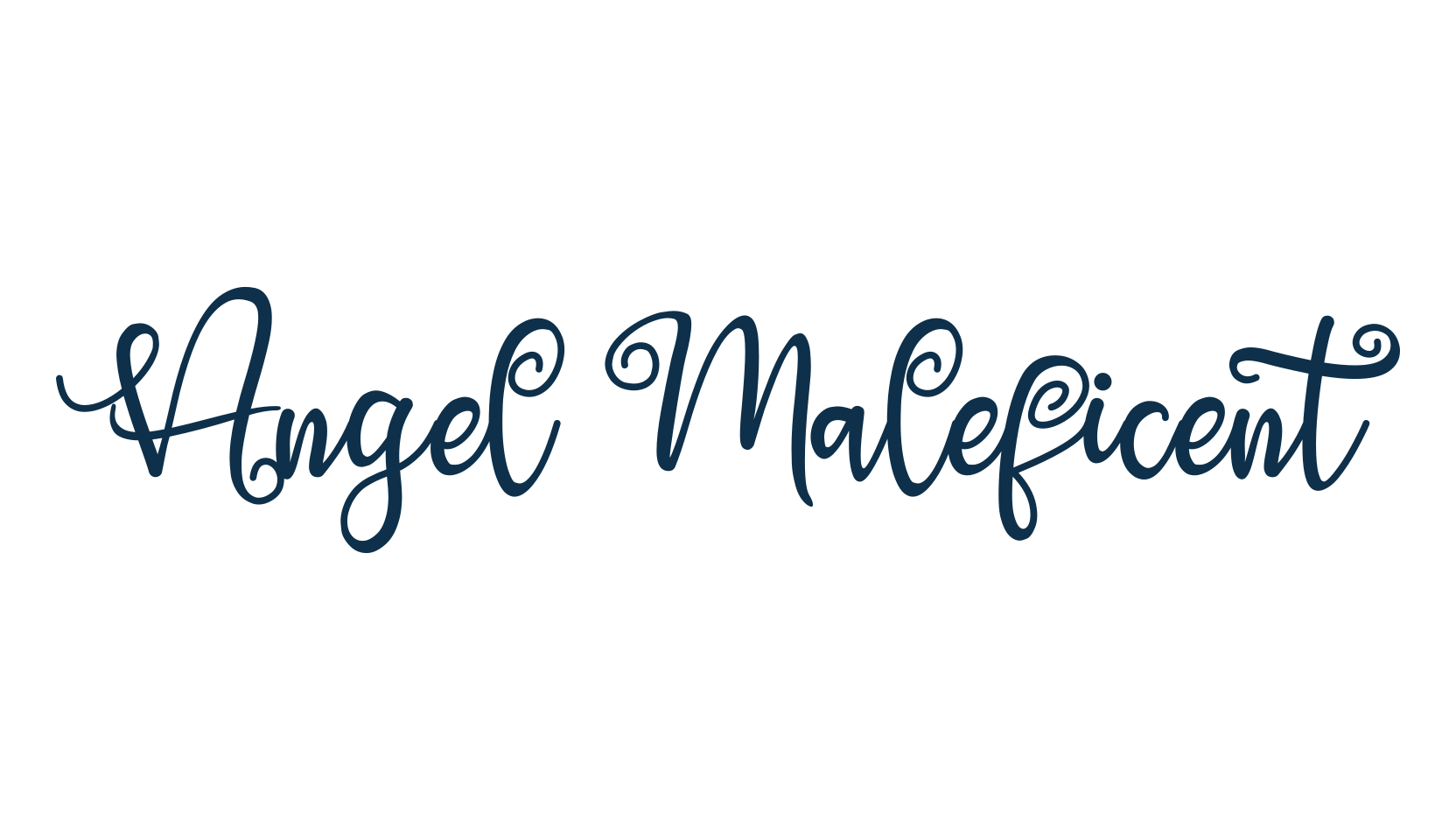 Angel Maleficent, fancy curly decorative font preview