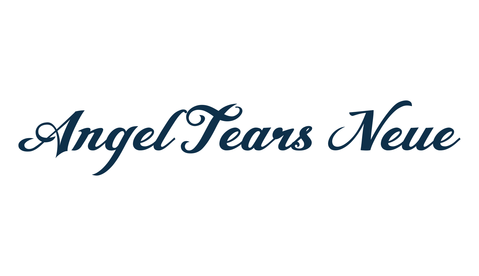 Angel Tears Neue, fancy various decorative script calligraphy font preview