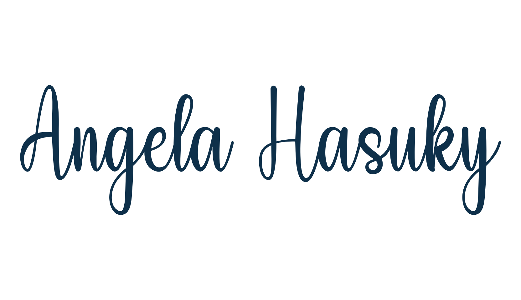 Angela Hasuky, calligraphy font preview