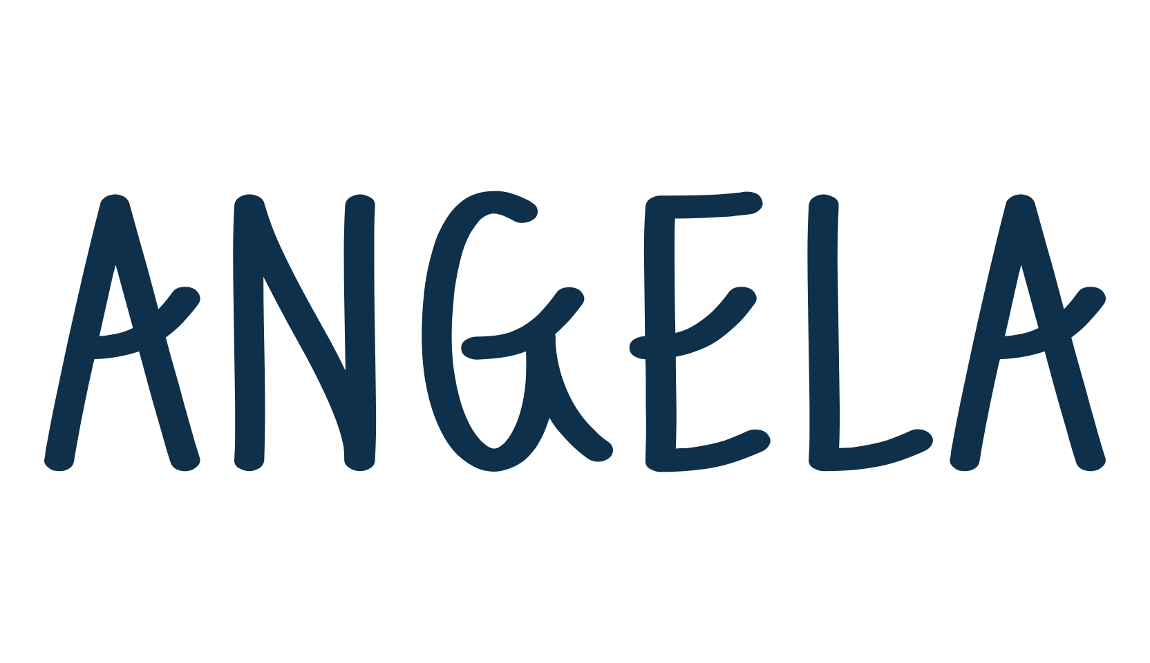 Angela (angela), fancy various decorative script calligraphy font preview