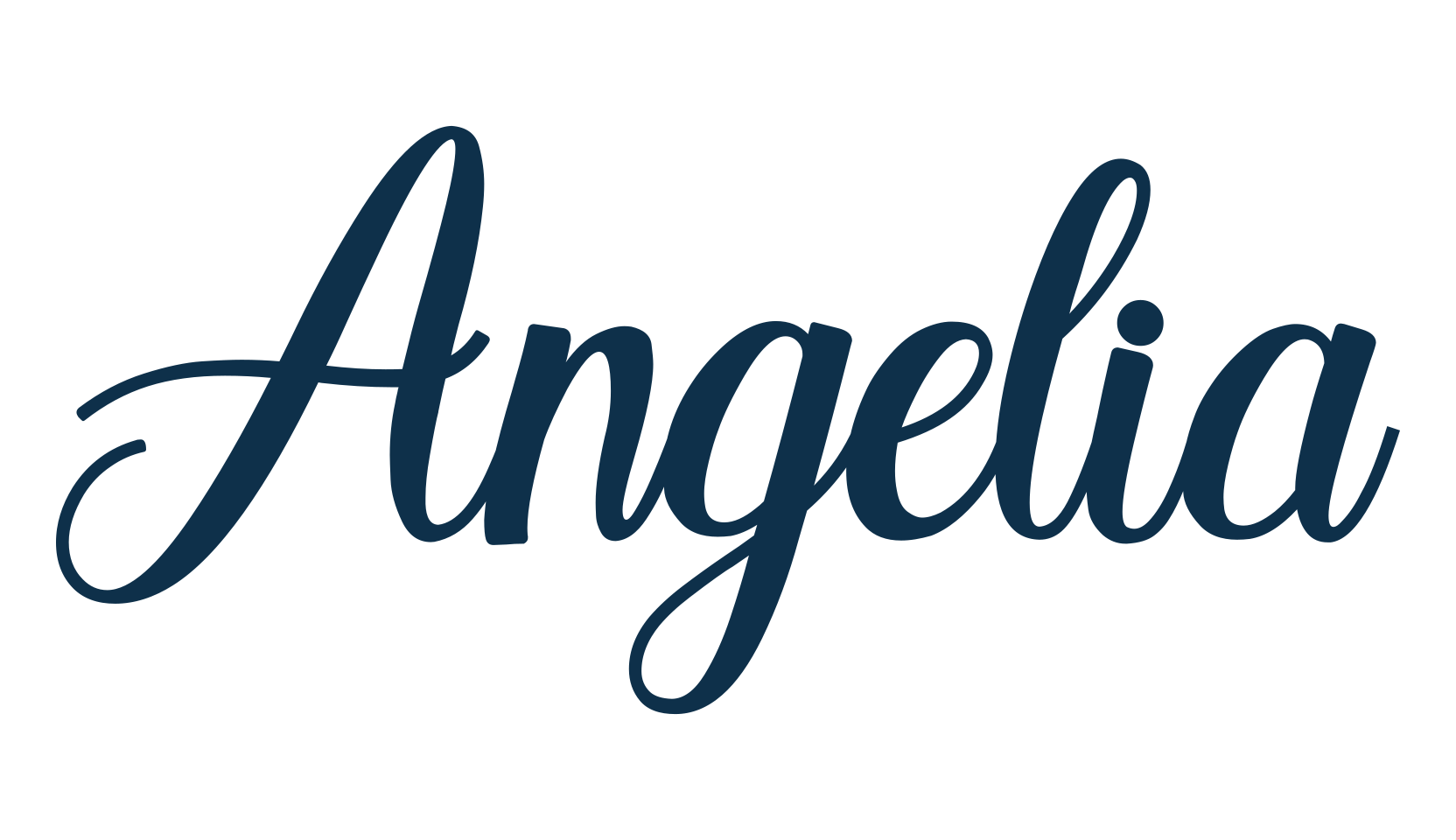 Angelia (angelia-3), calligraphy font preview