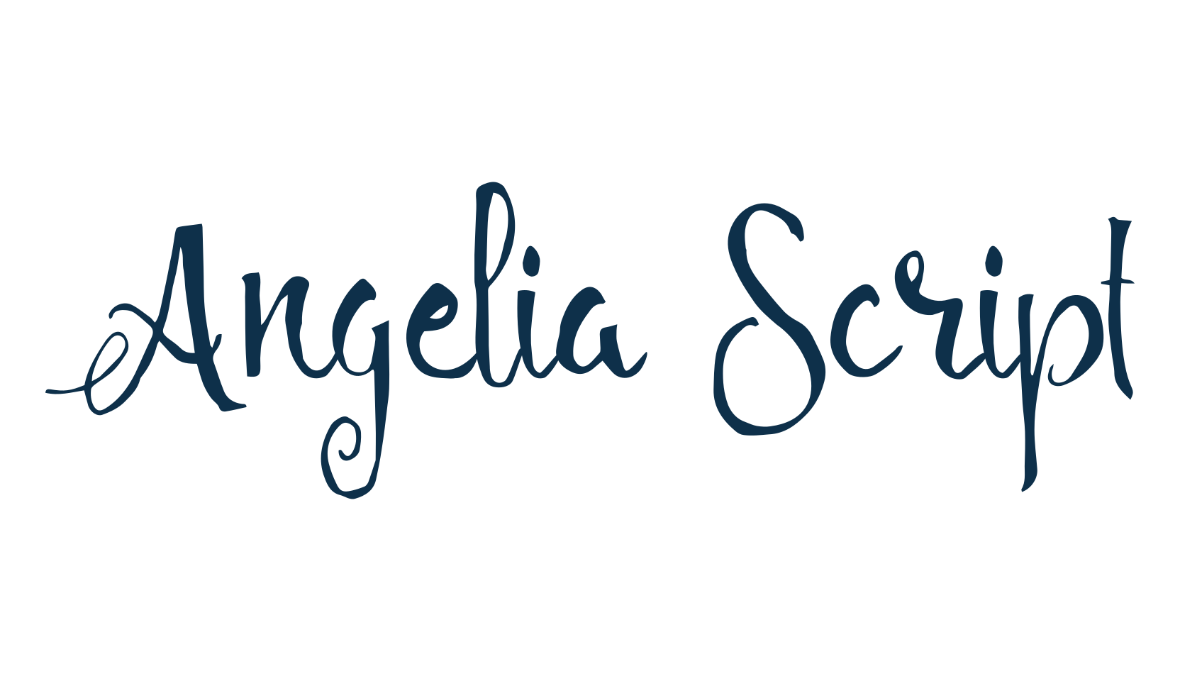 Angelia Script, script brush fancy decorative calligraphy font preview