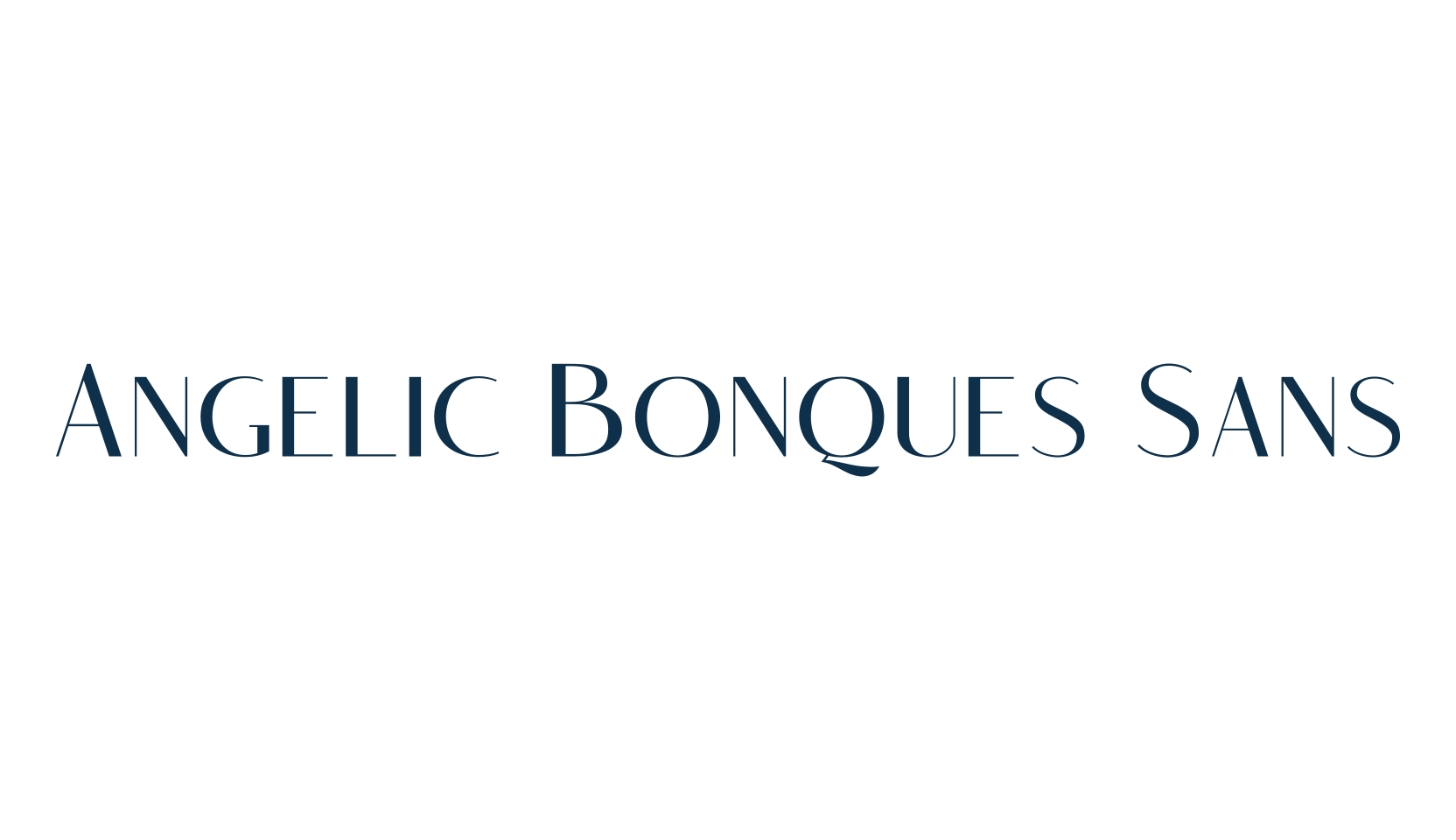Angelic Bonques Sans, fancy retro decorative font preview