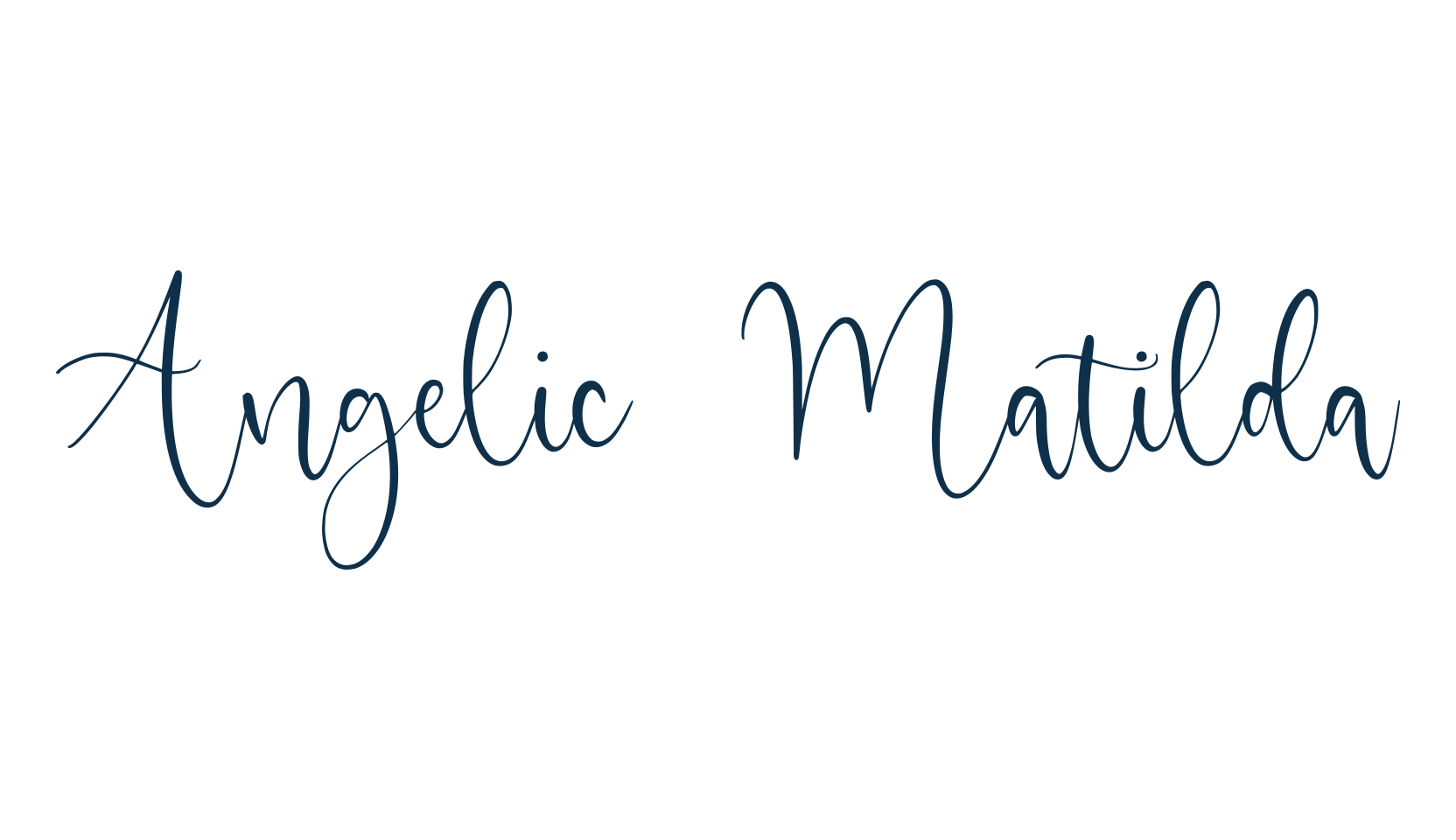 Angelic Matilda, script calligraphy fancy decorative font preview
