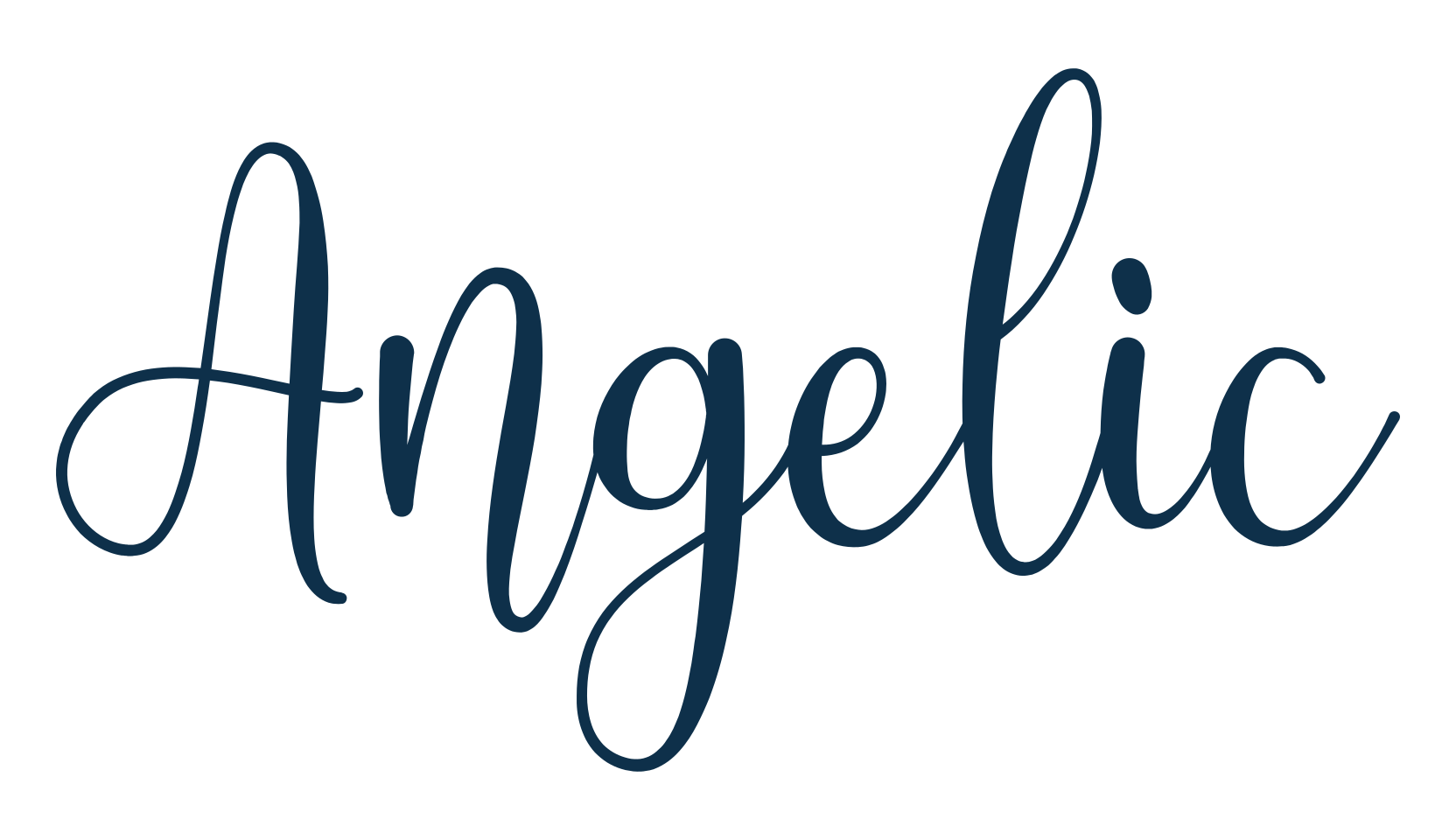 Angelic, script calligraphy fancy decorative font preview