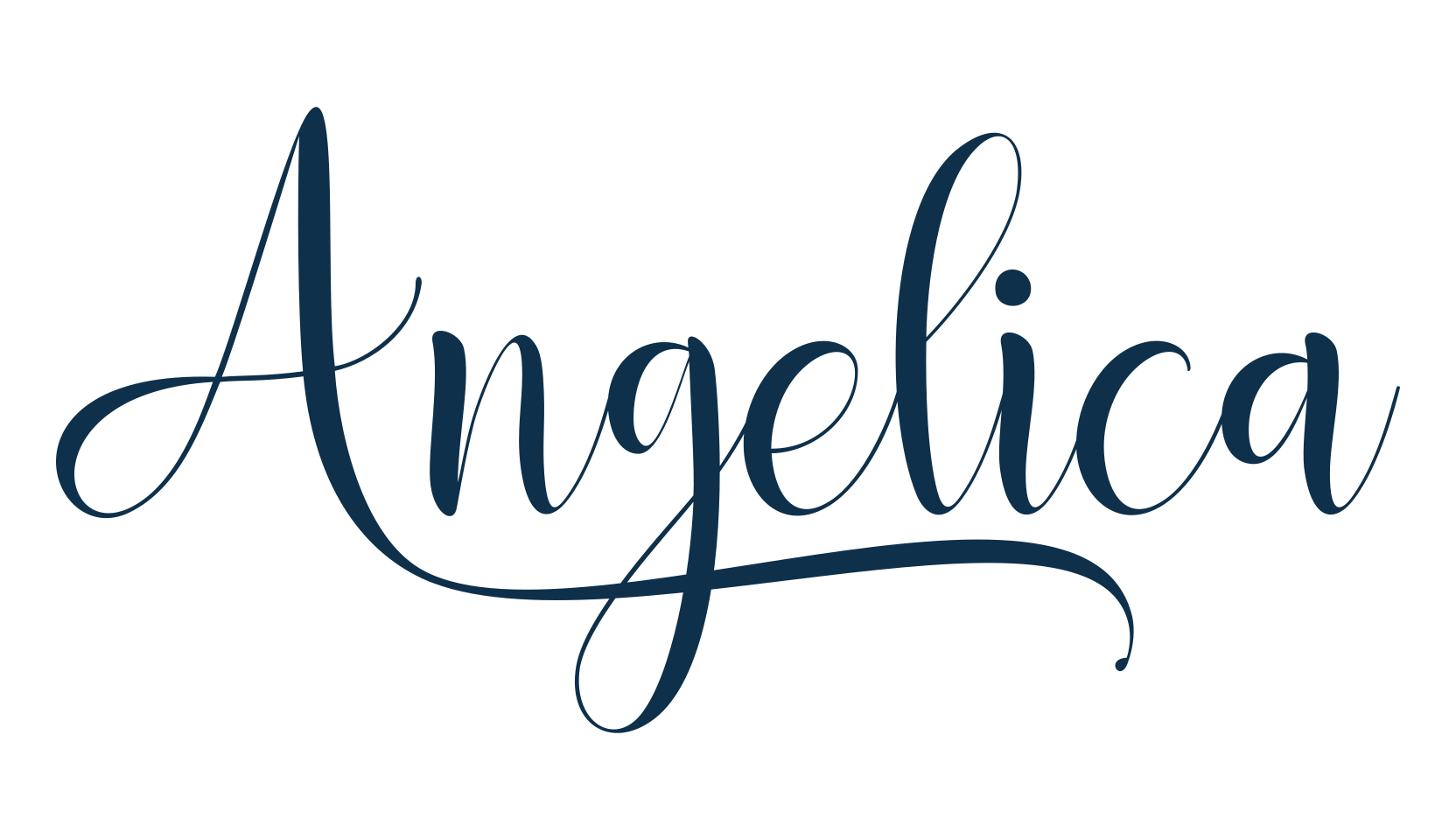 Angelica (angelica-5), script calligraphy fancy decorative font preview