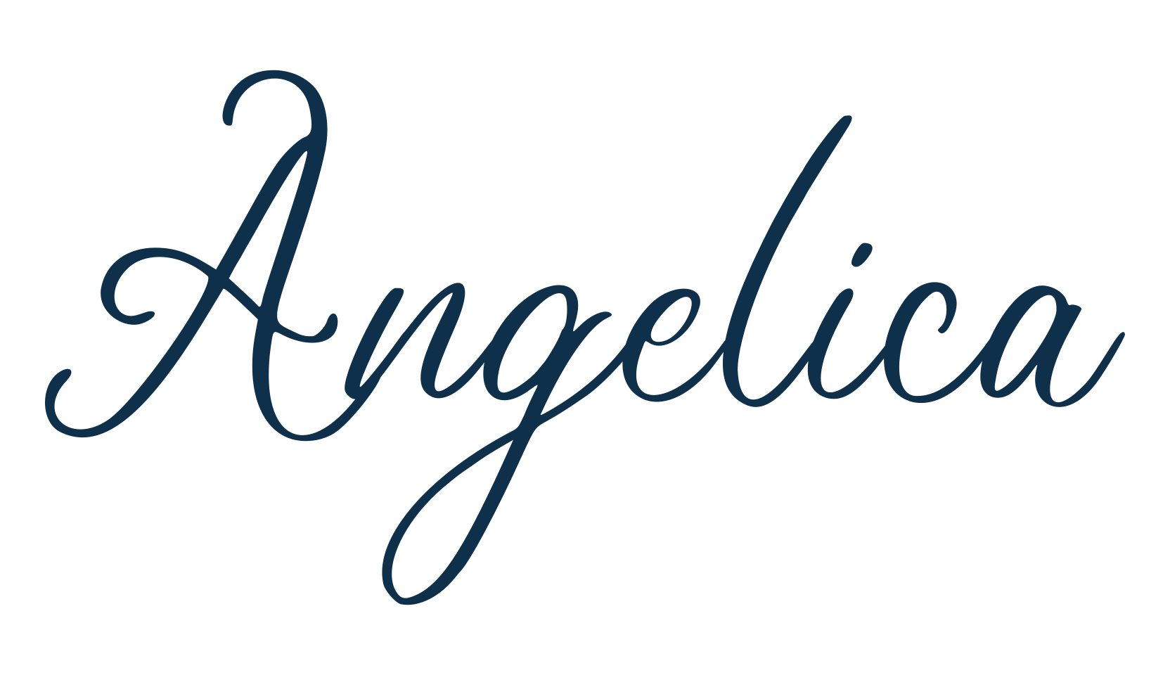 Angelica (angelica-6), script calligraphy fancy decorative font preview