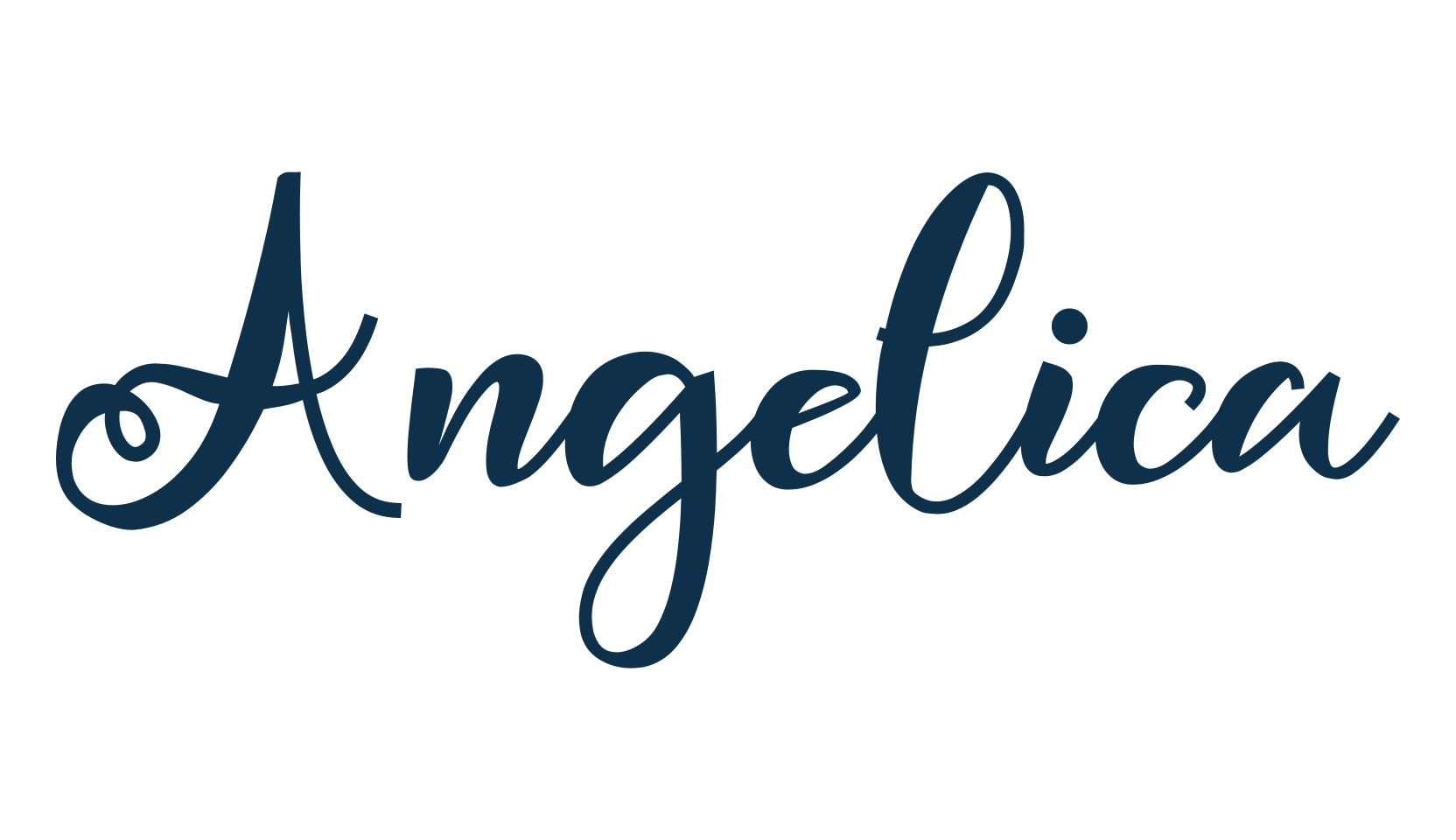 Angelica (angelica-8), script calligraphy fancy decorative font preview