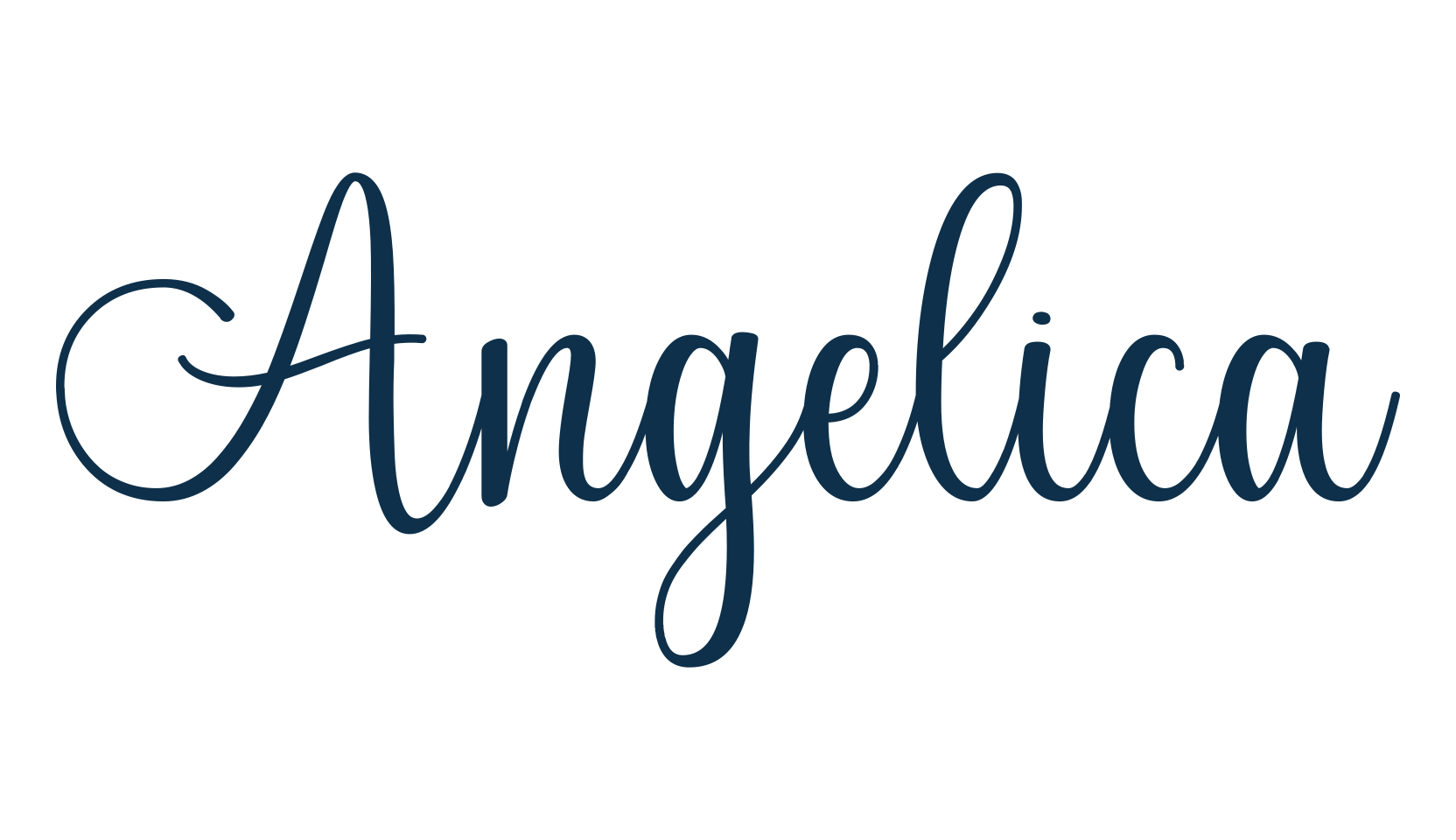 Angelica (angelica-9), script calligraphy fancy decorative font preview