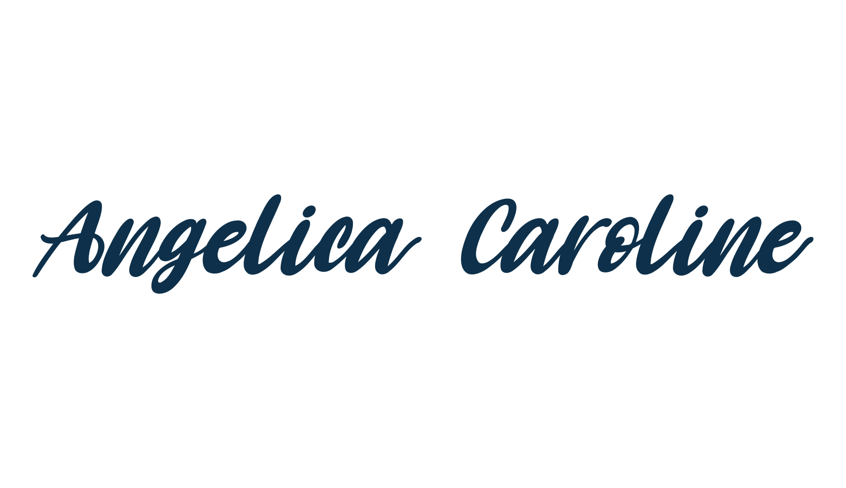 Angelica Caroline, various font preview