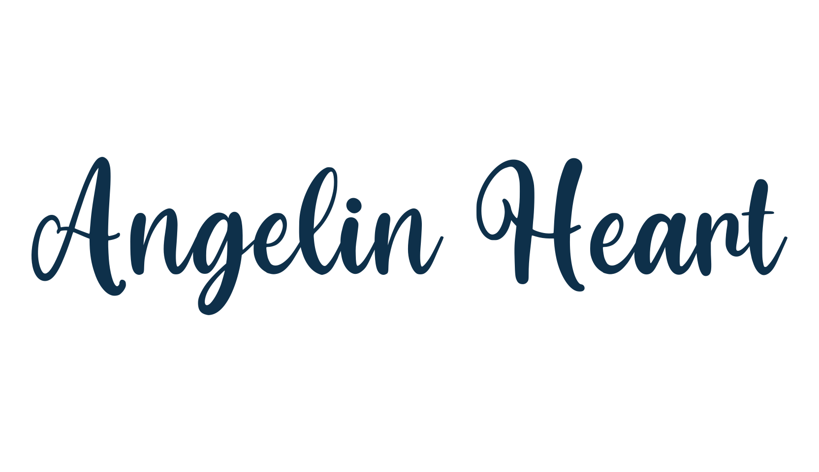 Angelin Heart, script calligraphy fancy decorative font preview