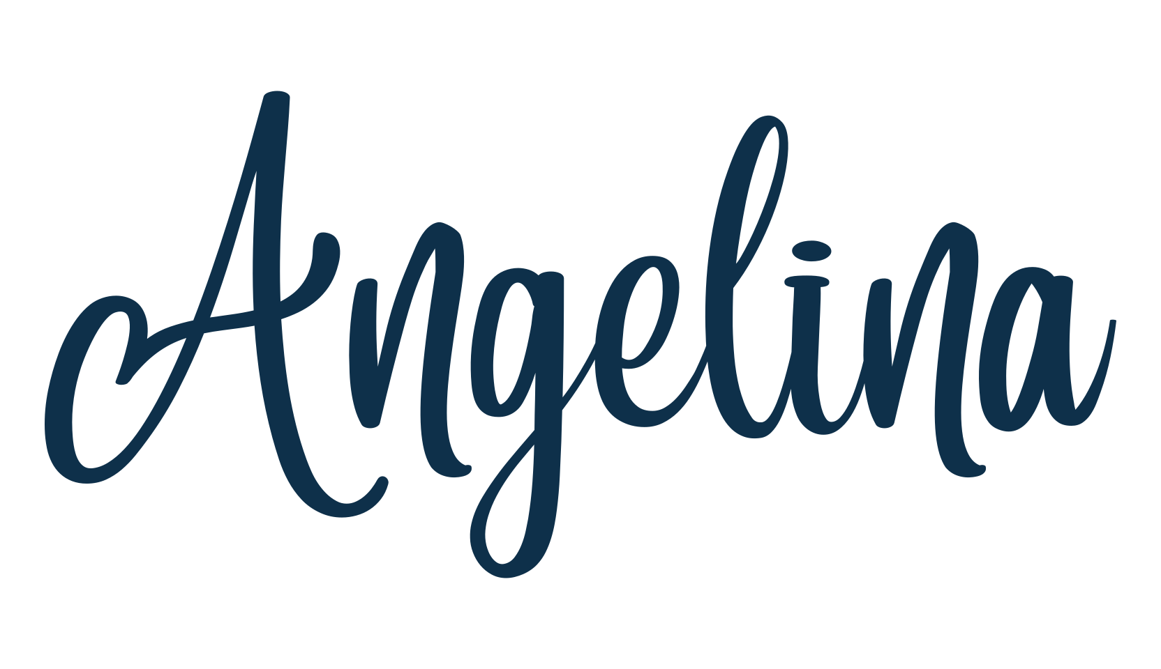 Angelina (angelina-2), handwriting font preview