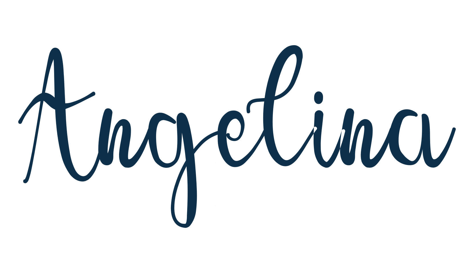 Angelina (angelina-5), handwriting font preview