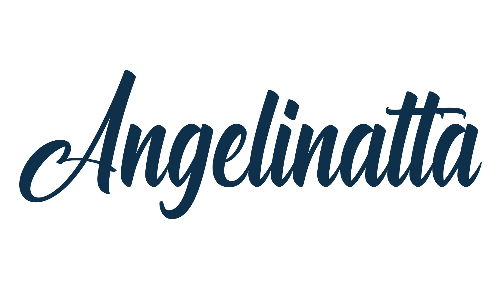 Angelinatta, script calligraphy fancy decorative font preview