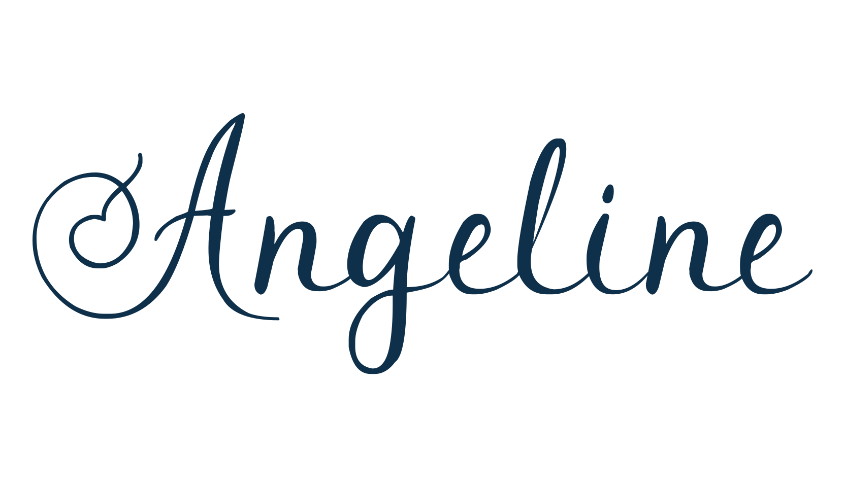 Angeline (angeline-2), calligraphy font preview