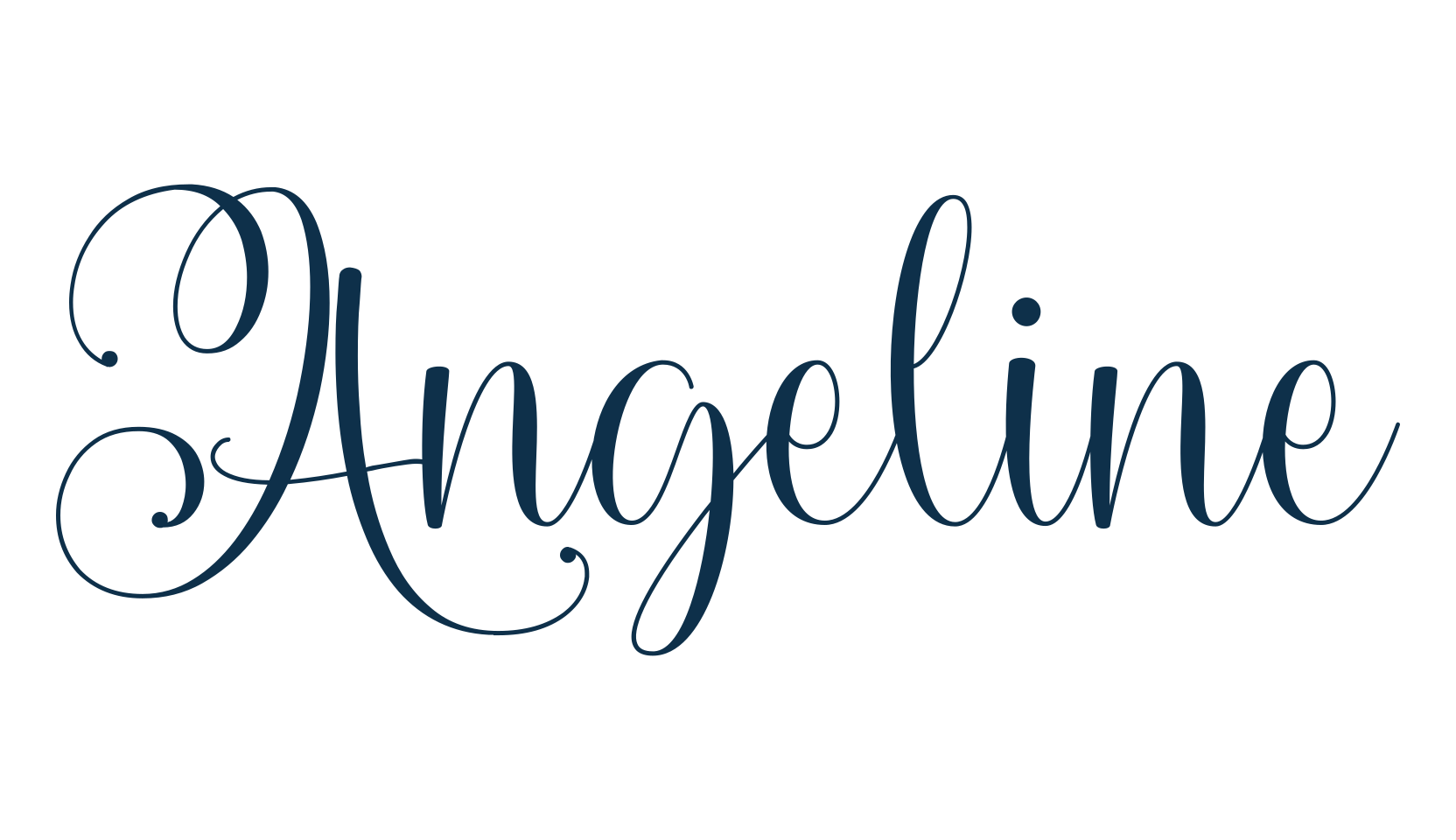 Angeline (angeline-3), script calligraphy fancy decorative font preview