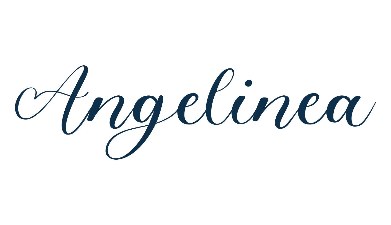 Angelinea, script calligraphy fancy decorative font preview